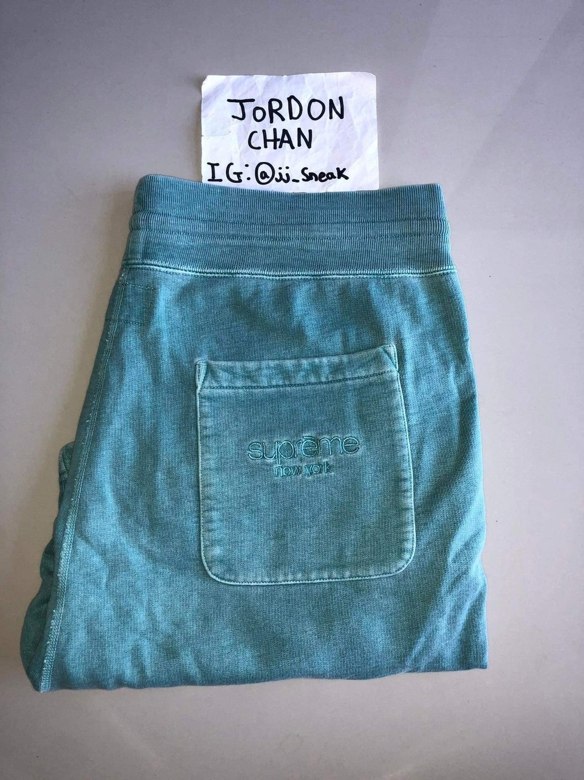 Supreme Classic Logo Over dyed Sweat-shorts (SS15)