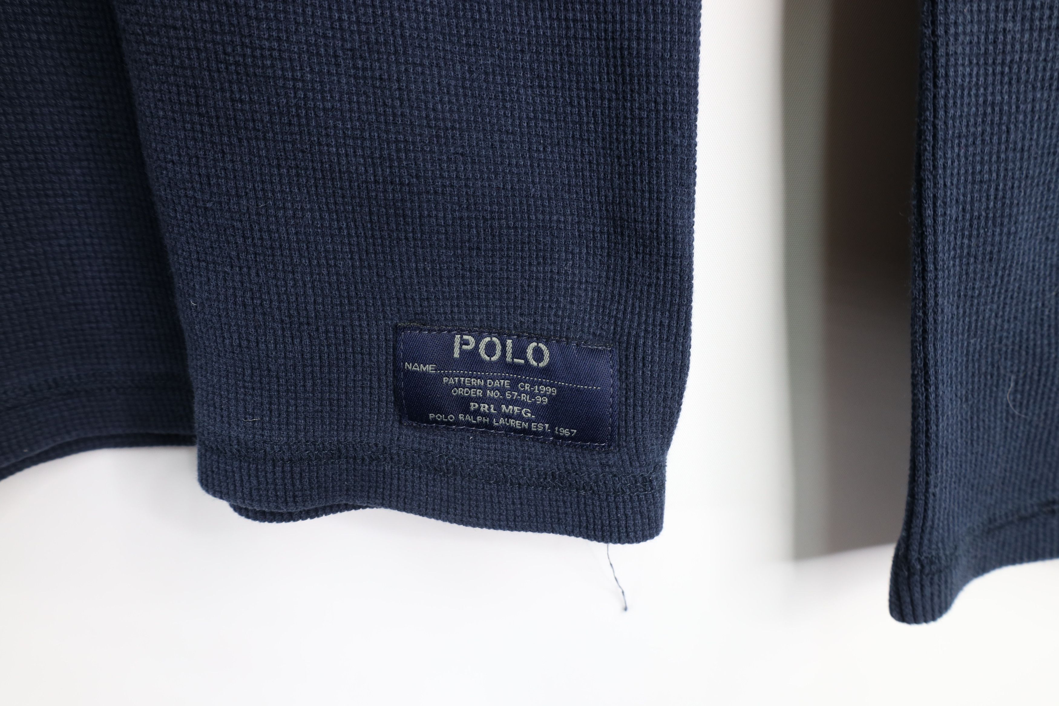 Polo Ralph Lauren × Vintage Vintage 90s Ralph Lauren Thermal Waffle Long Sleeve T-Shirt Size US XL / EU 56 / 4 - 5 Thumbnail