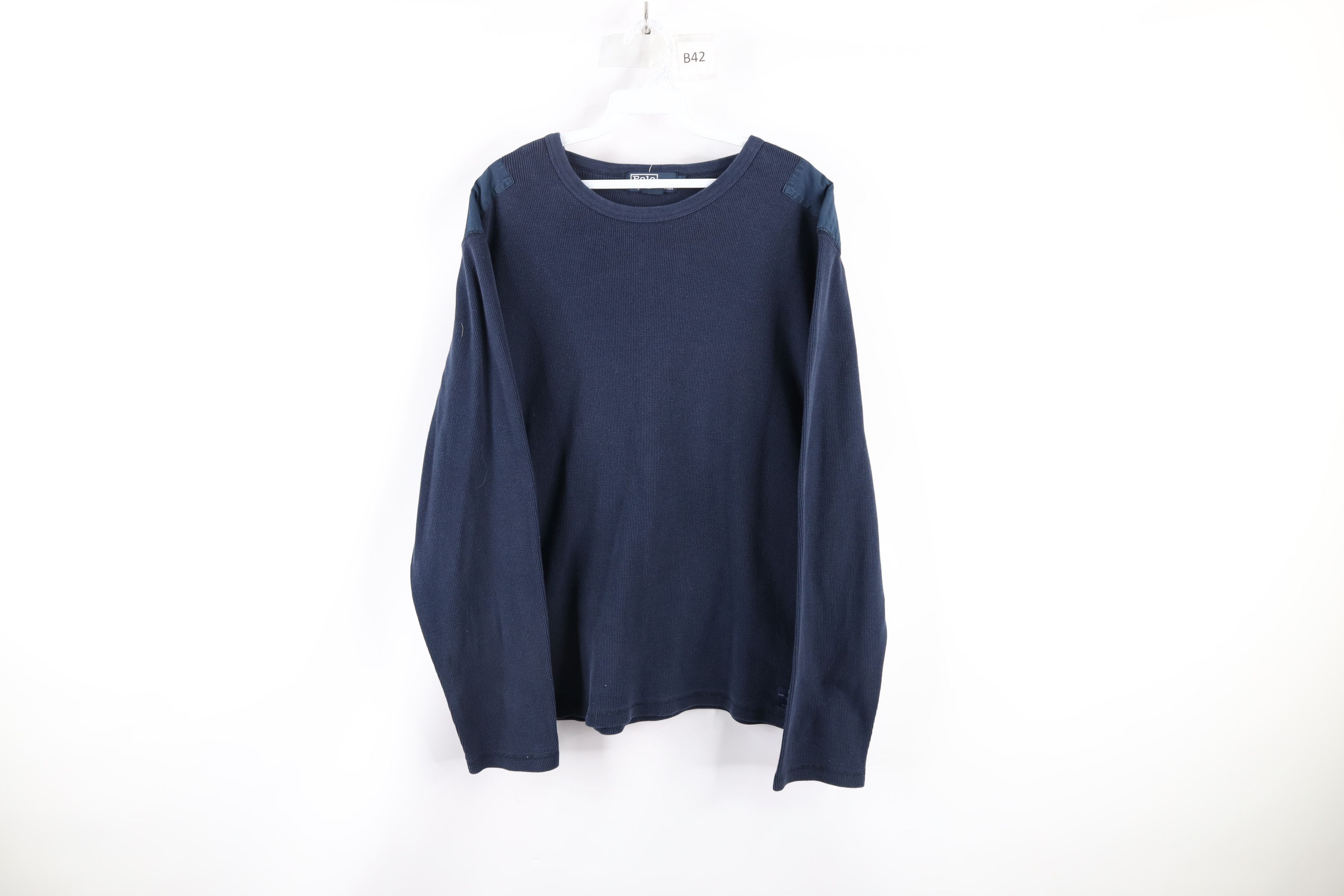 Polo Ralph Lauren × Vintage Vintage 90s Ralph Lauren Thermal Waffle Long Sleeve T-Shirt Size US XL / EU 56 / 4 - 1 Thumbnail