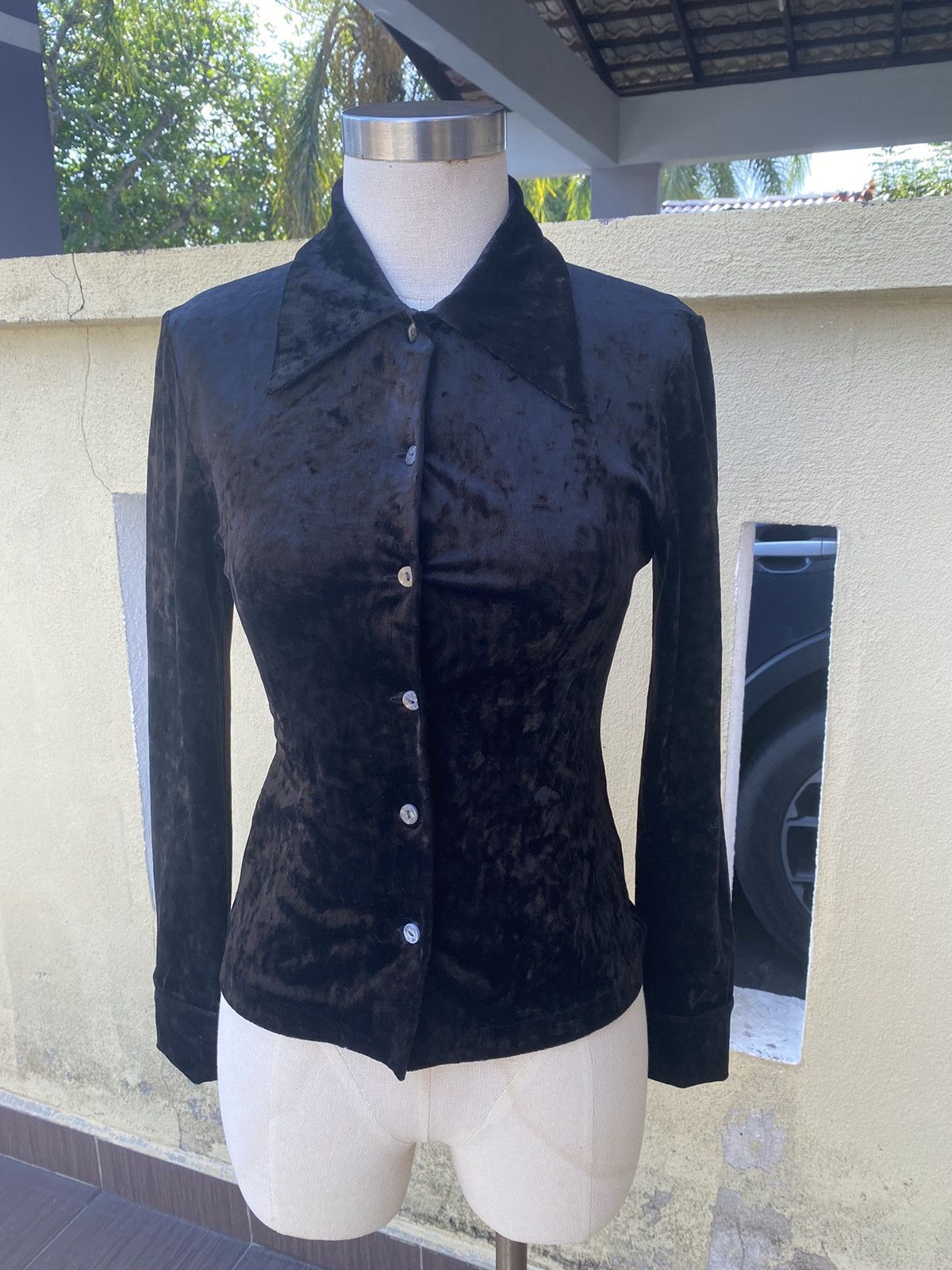 Other enrica massei black velvet button up Size M / US 6-8 / IT 42-44 - 10 Thumbnail