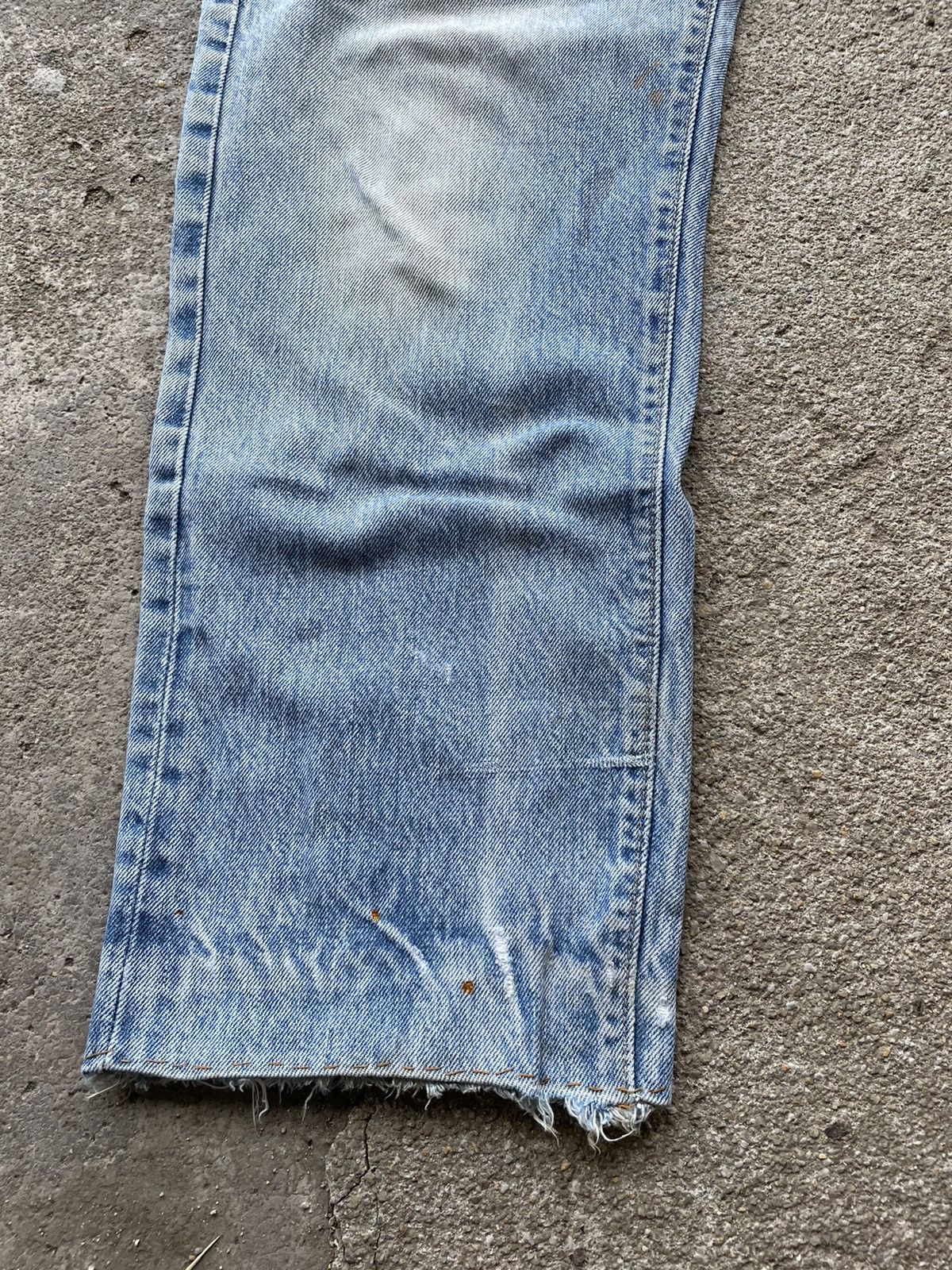 Levi's Vintage 80s Levi’s 505 distress top button 6 Size US 34 / EU 50 - 15 Thumbnail