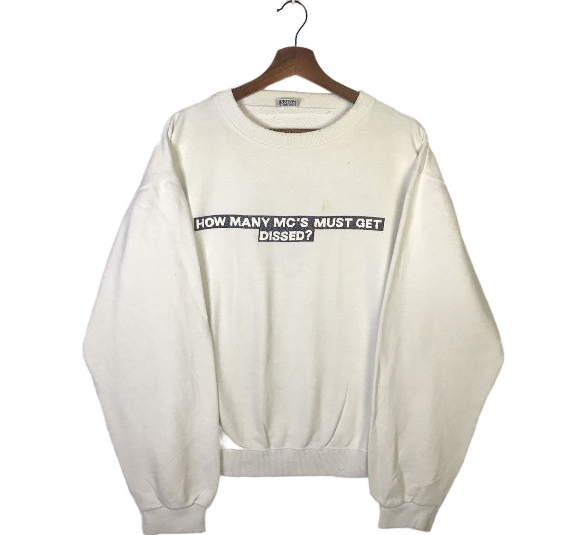 Rap Tees Vintage 90s Maurice Malone Hip Hop Diss Sweatshirt Size US M / EU 48-50 / 2 - 1 Thumbnail