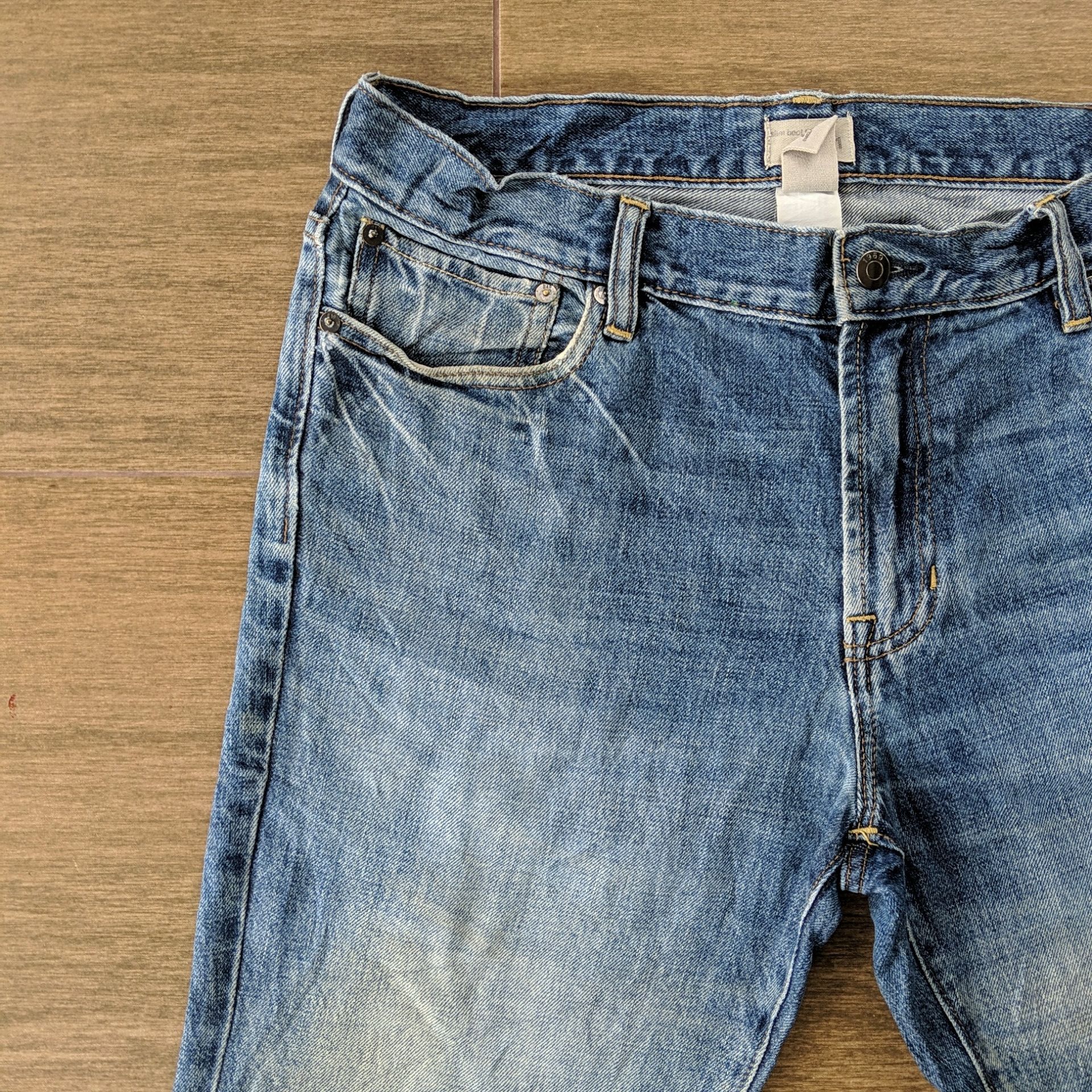 Japanese Brand Vintage Japanese Faded Flare Denim Jeans Sicks Pants W35 Size US 35 - 4 Thumbnail