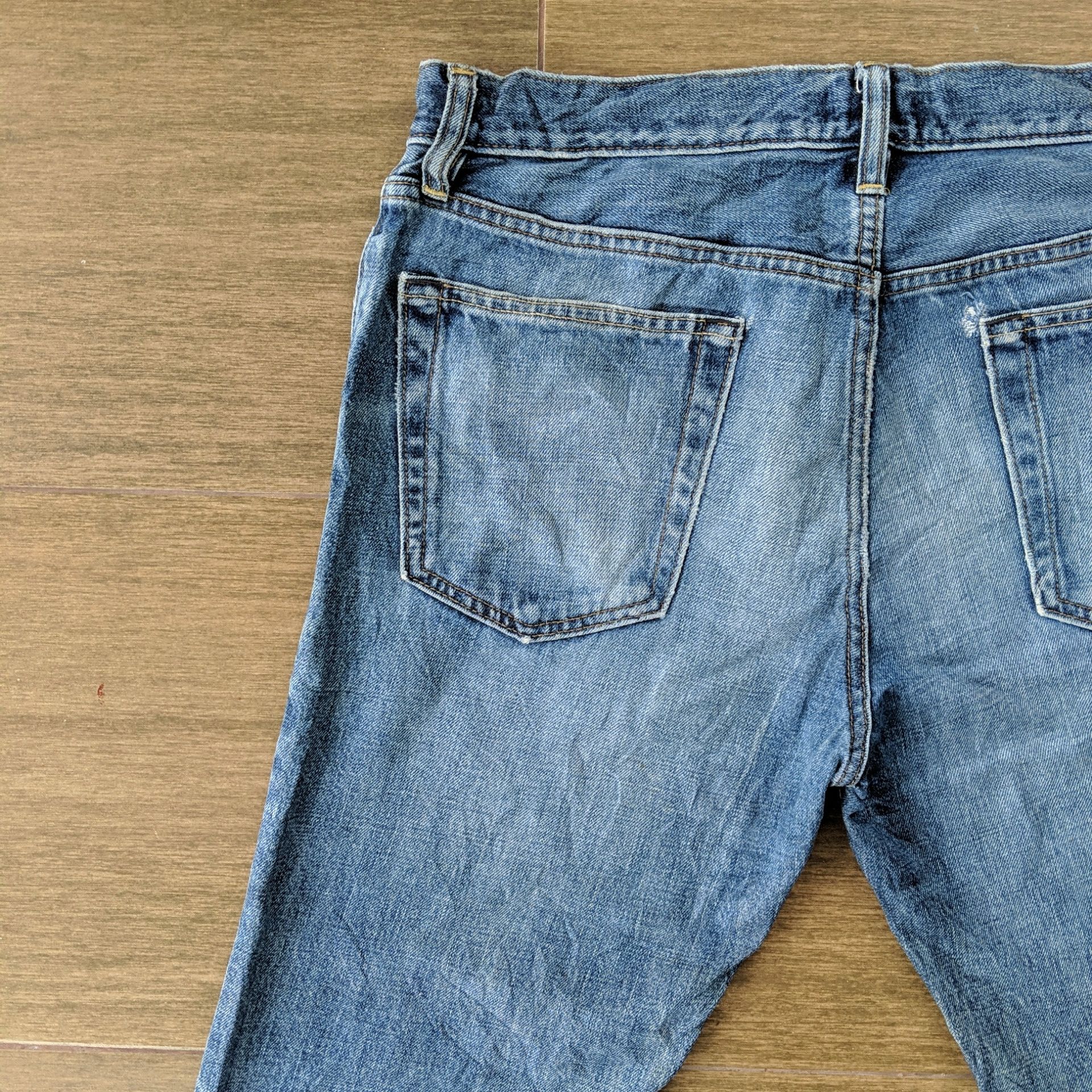 Japanese Brand Vintage Japanese Faded Flare Denim Jeans Sicks Pants W35 Size US 35 - 12 Thumbnail