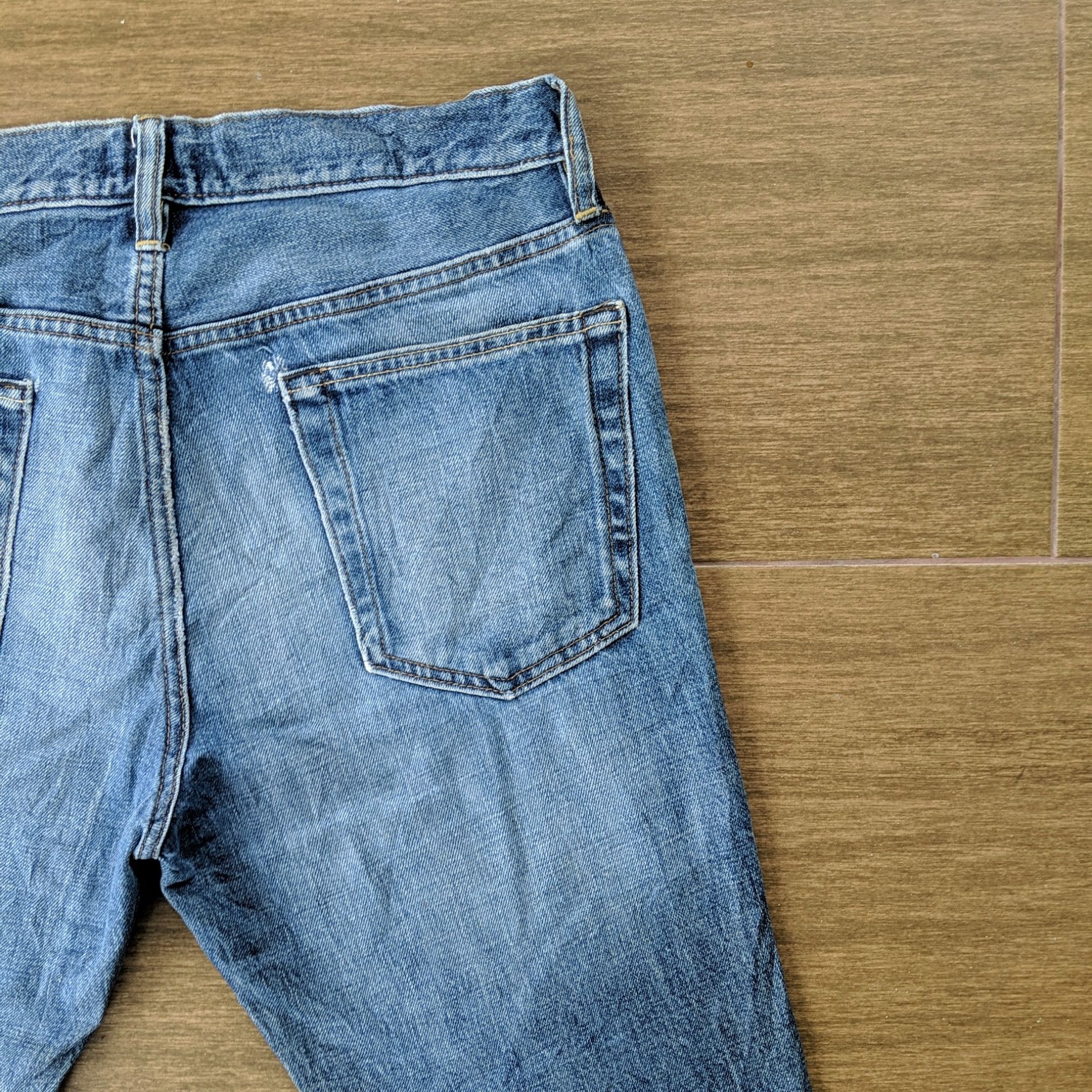 Japanese Brand Vintage Japanese Faded Flare Denim Jeans Sicks Pants W35 Size US 35 - 13 Thumbnail