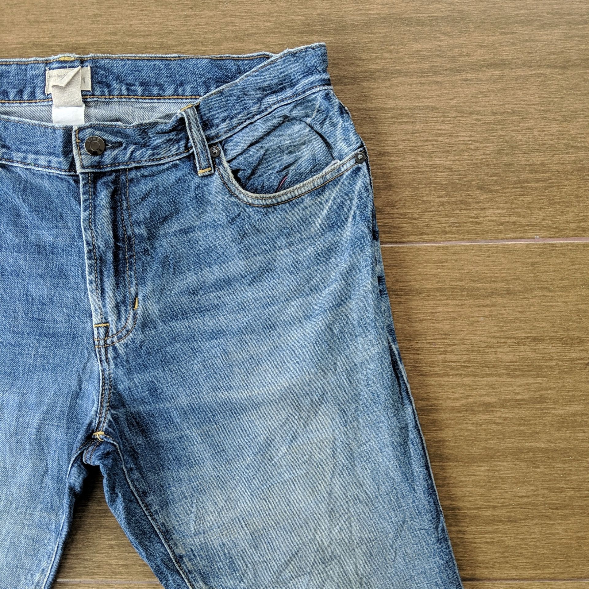 Japanese Brand Vintage Japanese Faded Flare Denim Jeans Sicks Pants W35 Size US 35 - 5 Thumbnail