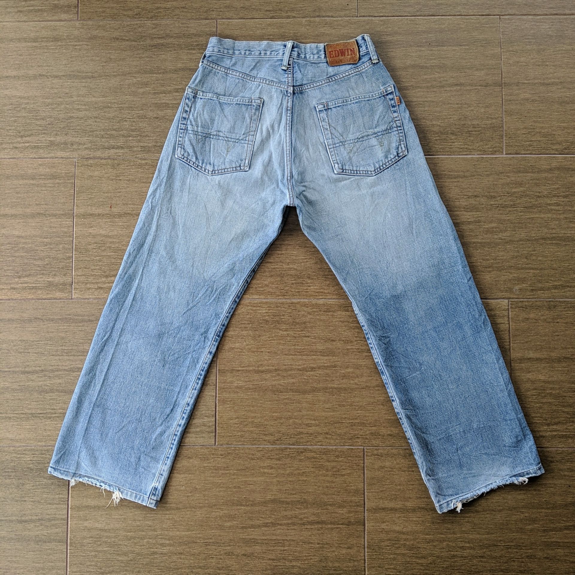 Japanese Brand Vintage Edwin Distressed Faded Denim Jeans Pants W28 Size US 28 / EU 44 - 10 Thumbnail