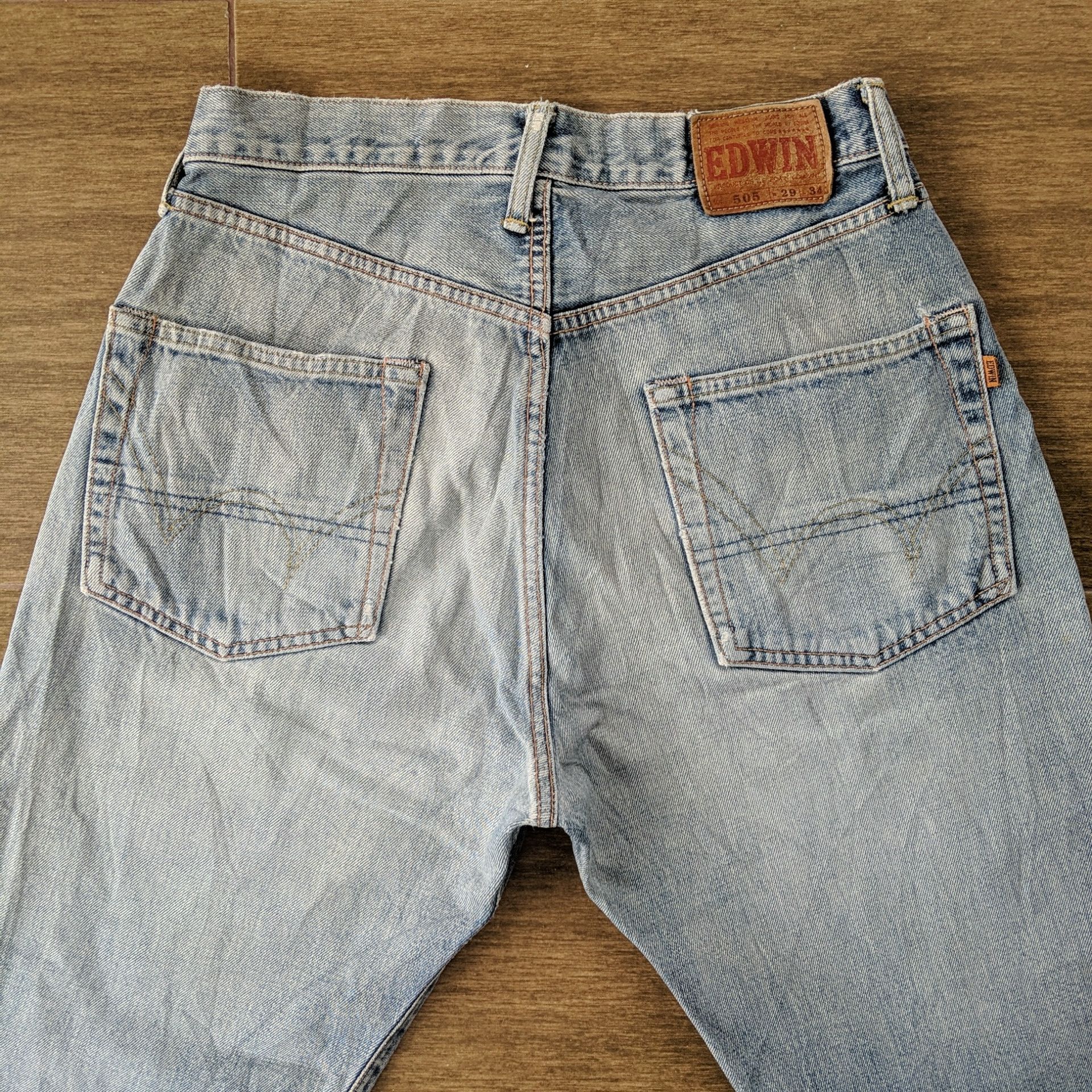 Japanese Brand Vintage Edwin Distressed Faded Denim Jeans Pants W28 Size US 28 / EU 44 - 11 Thumbnail