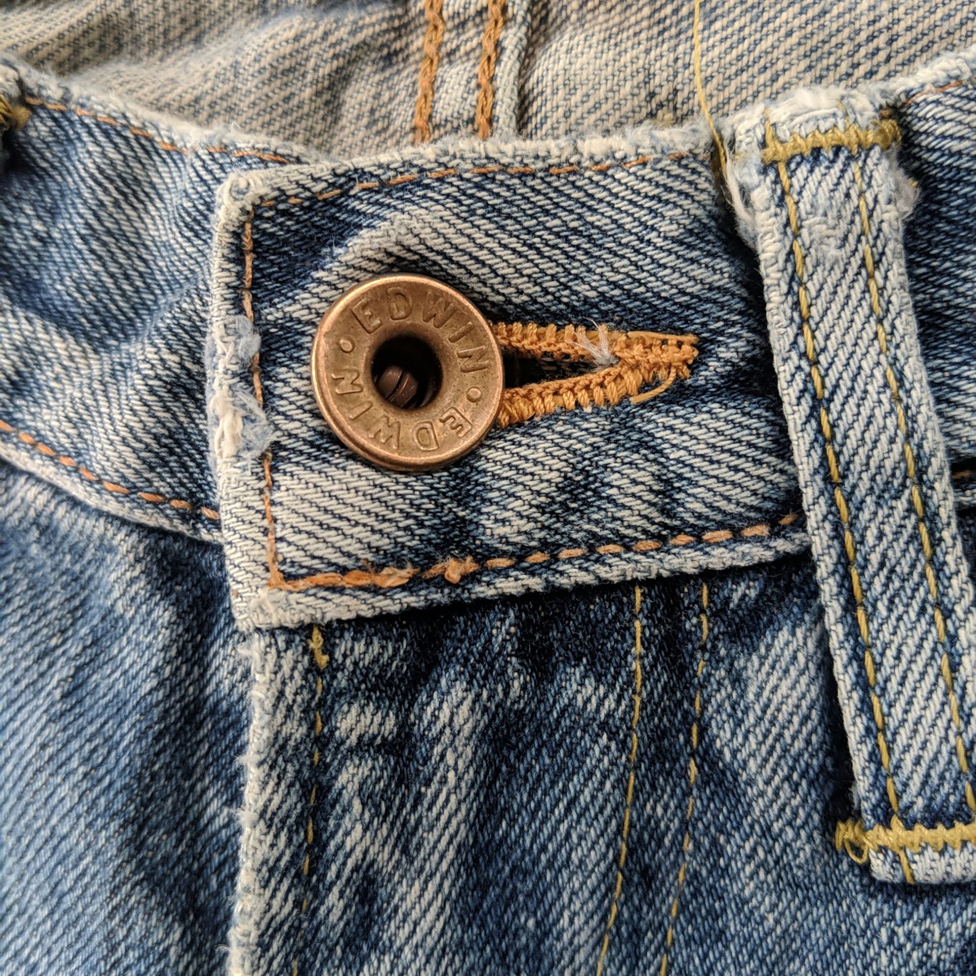 Japanese Brand Vintage Edwin Distressed Faded Denim Jeans Pants W28 Size US 28 / EU 44 - 7 Thumbnail