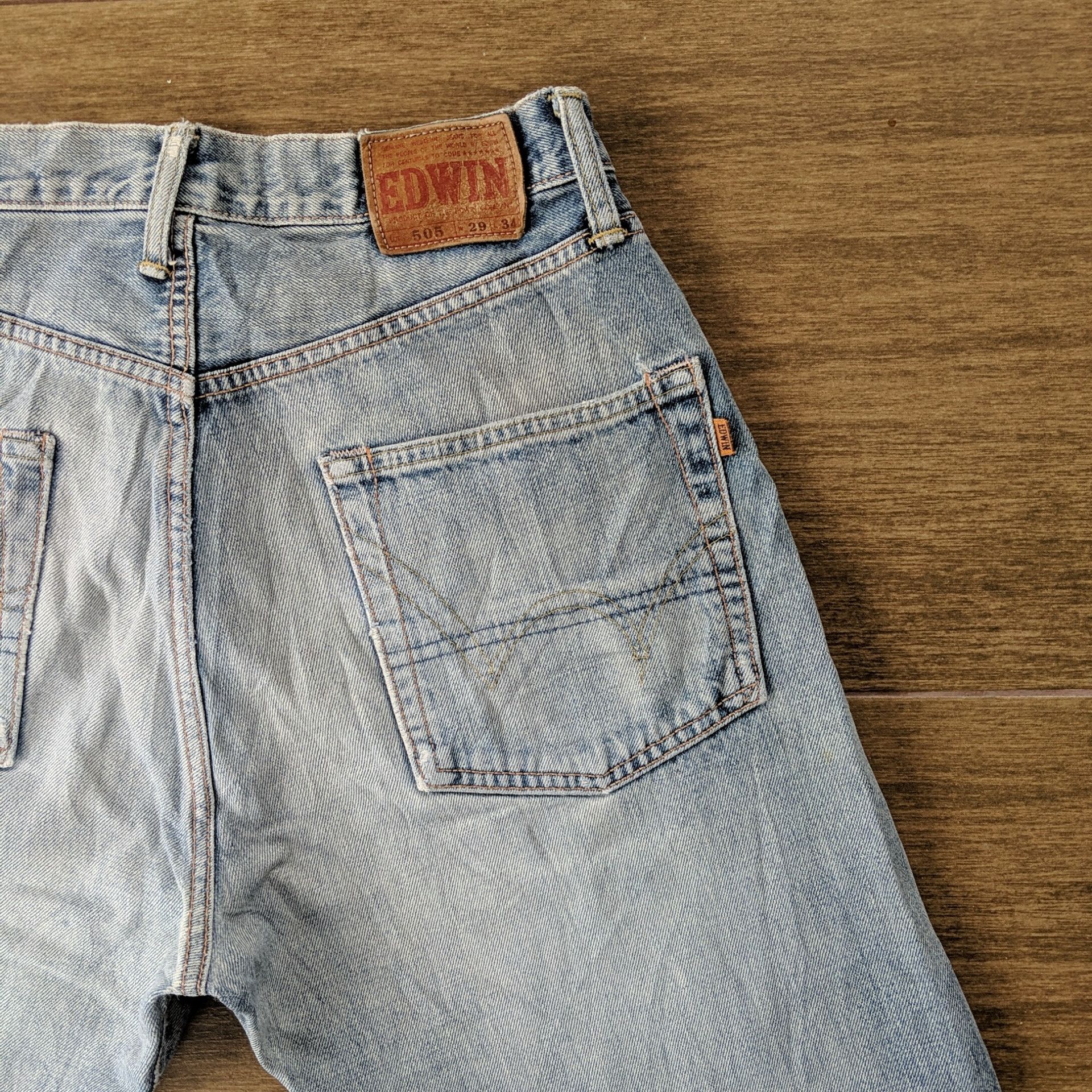 Japanese Brand Vintage Edwin Distressed Faded Denim Jeans Pants W28 Size US 28 / EU 44 - 13 Thumbnail