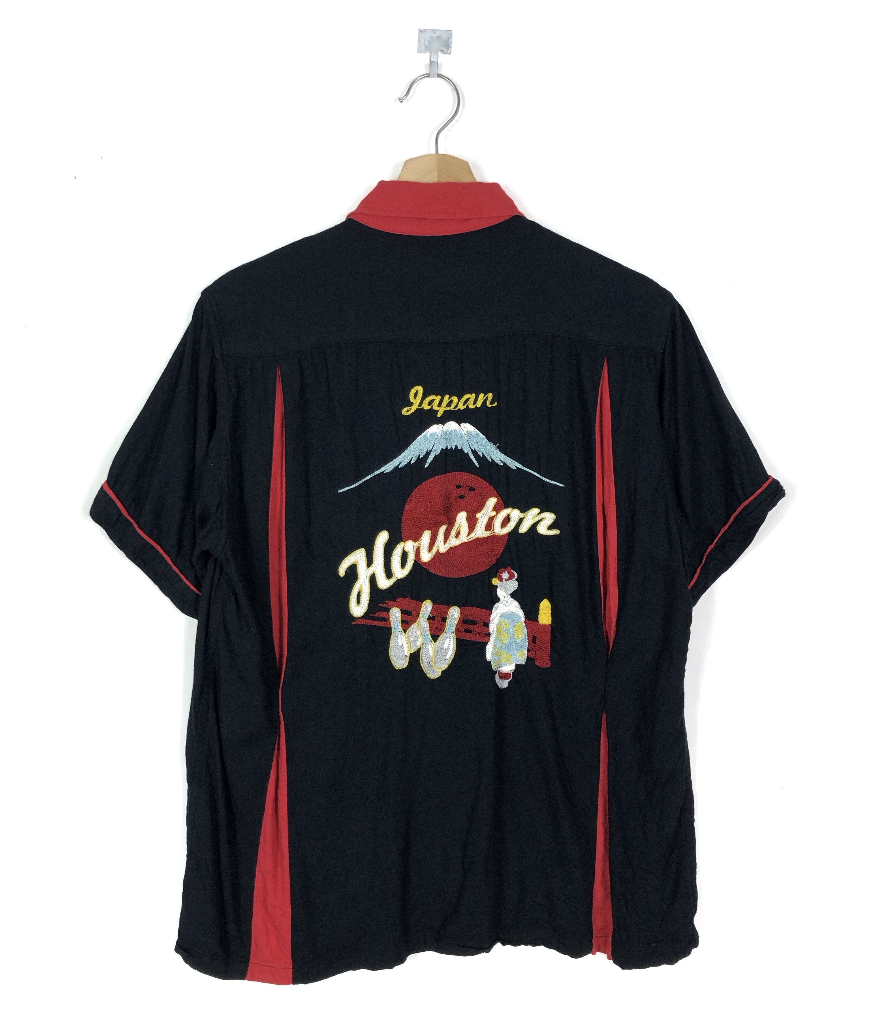 Japanese Brand VINTAGE 90’S HOUSTON JAPAN EMBROIDERY BOWLING SHIRT Size US M / EU 48-50 / 2 - 1 Thumbnail