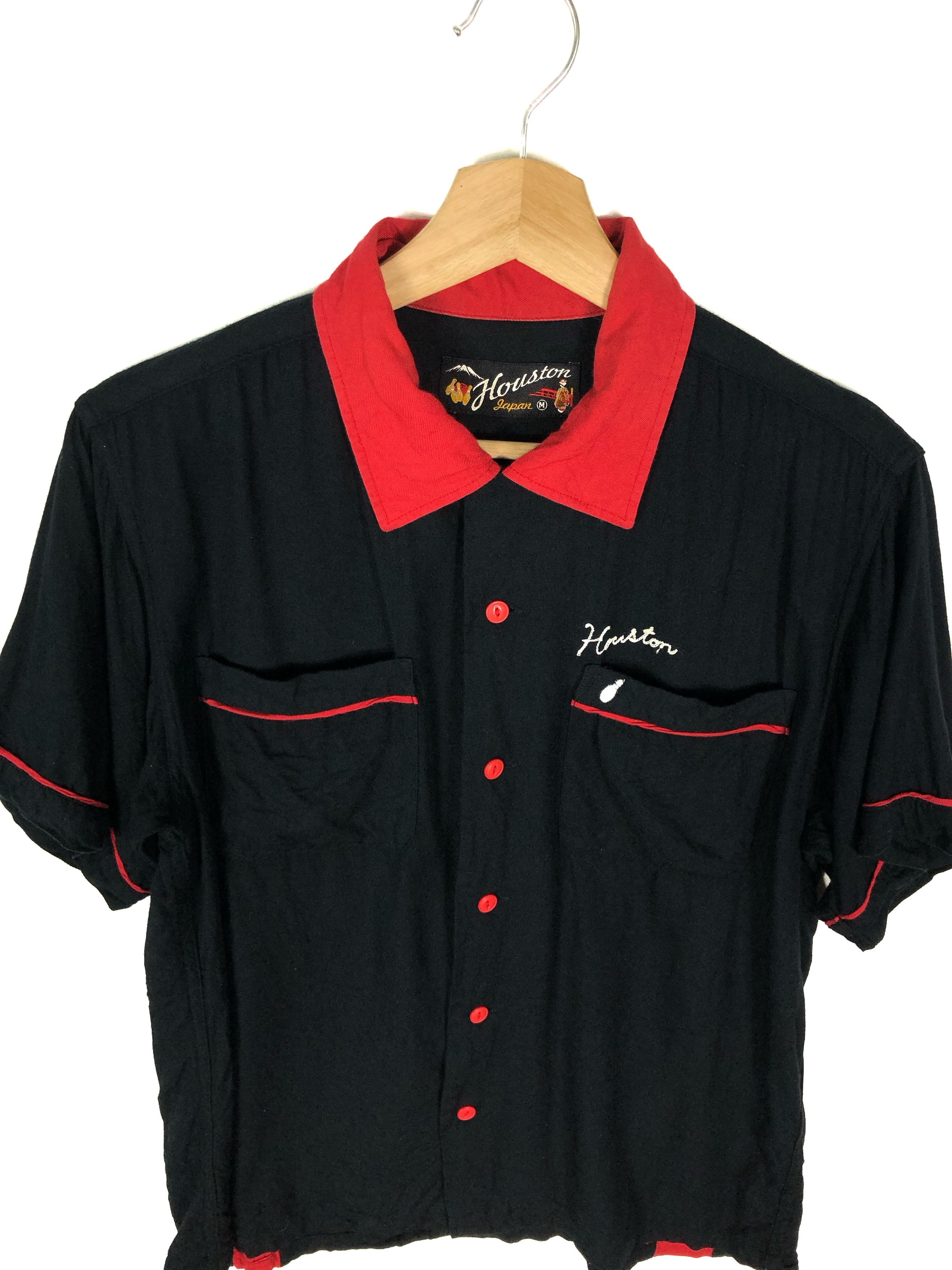 Japanese Brand VINTAGE 90’S HOUSTON JAPAN EMBROIDERY BOWLING SHIRT Size US M / EU 48-50 / 2 - 4 Thumbnail