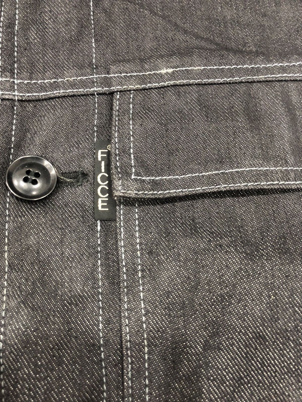 Designer × Japanese Brand × Yoshiyuki Konishi Rare FICCE by YOSHIYUKI KONISHI Raw Denim Chore Jacket Size US M / EU 48-50 / 2 - 5 Thumbnail