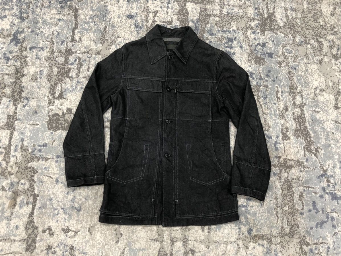 Designer × Japanese Brand × Yoshiyuki Konishi Rare FICCE by YOSHIYUKI KONISHI Raw Denim Chore Jacket Size US M / EU 48-50 / 2 - 1 Thumbnail