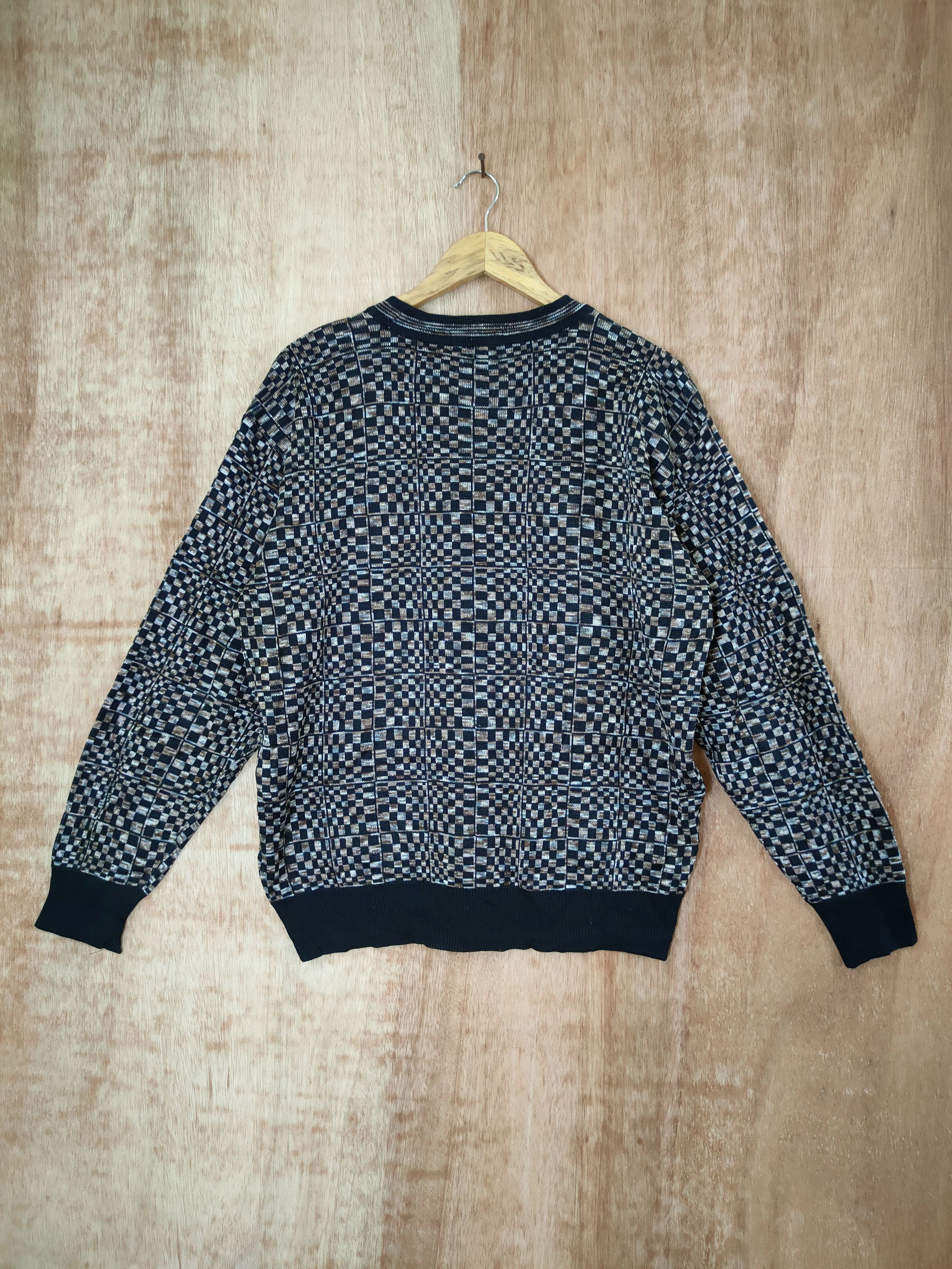 Christian Daniel DLL Christian Daniel checkered vintage art knitwear #46-577 Size US L / EU 52-54 / 3 - 6 Thumbnail