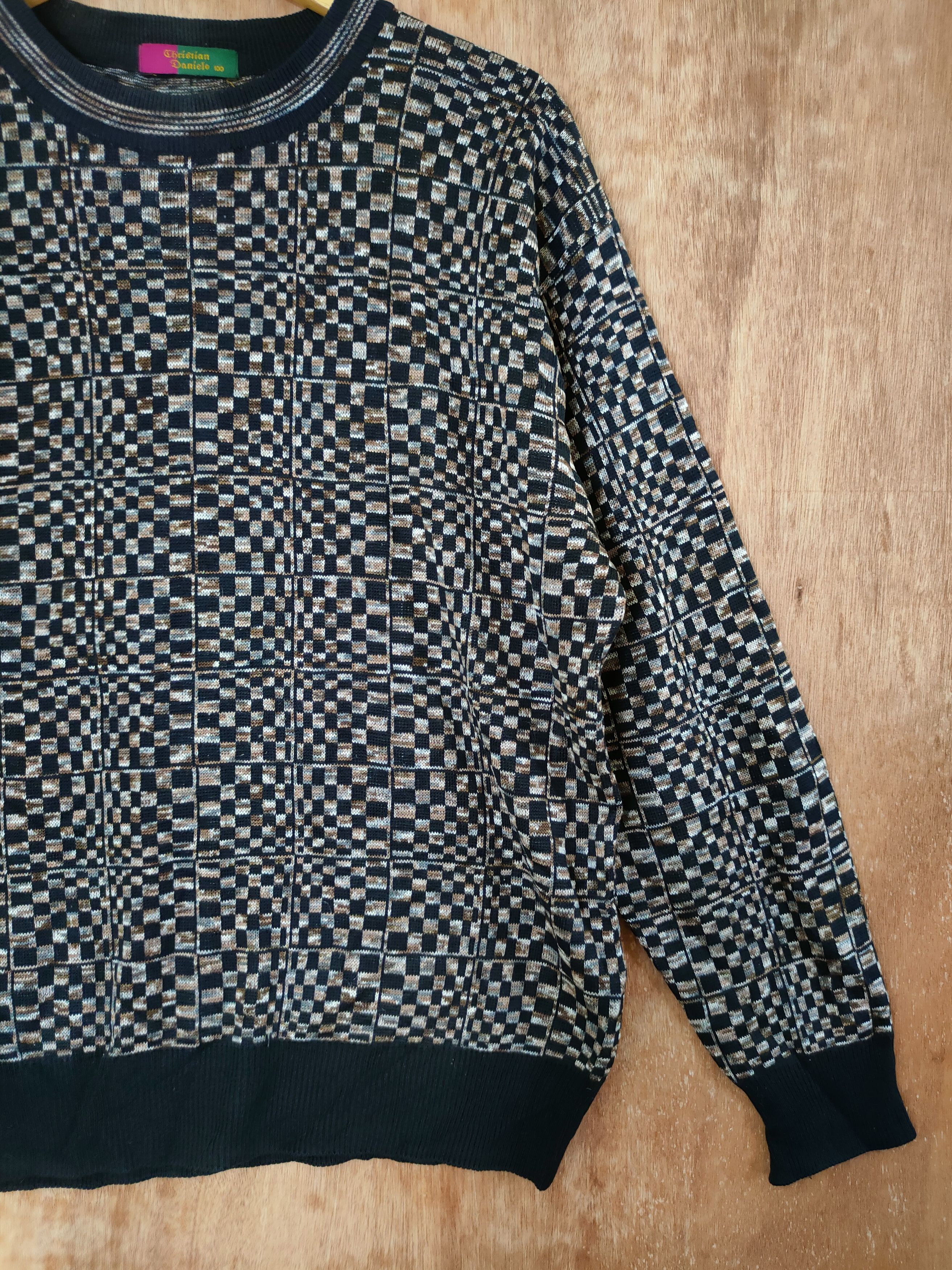 Christian Daniel DLL Christian Daniel checkered vintage art knitwear #46-577 Size US L / EU 52-54 / 3 - 3 Thumbnail