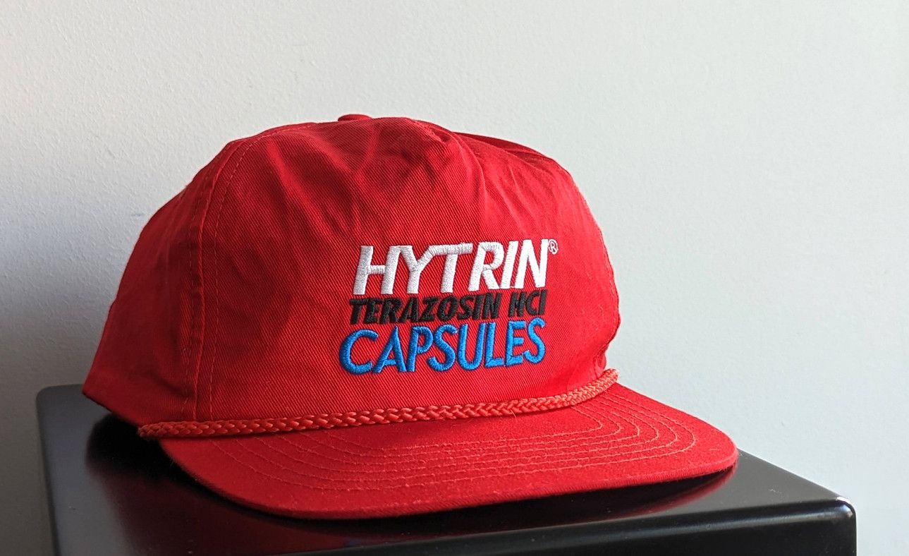 Vintage Hytrin Capsules Vintage Red Embroidered Snapback Promo Hat Size ONE SIZE - 1 Thumbnail