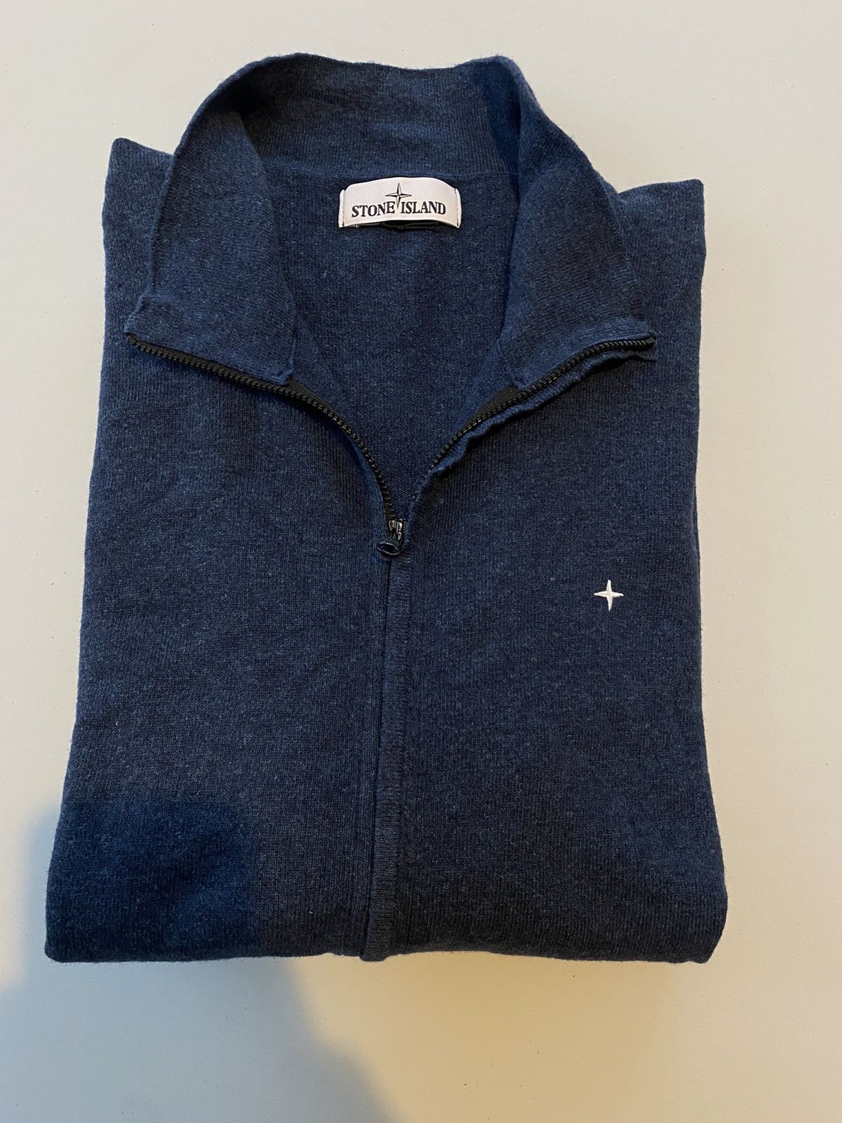 Stone Island Stone island zip knitwear wool star logo Size US L / EU 52-54 / 3 - 5 Thumbnail