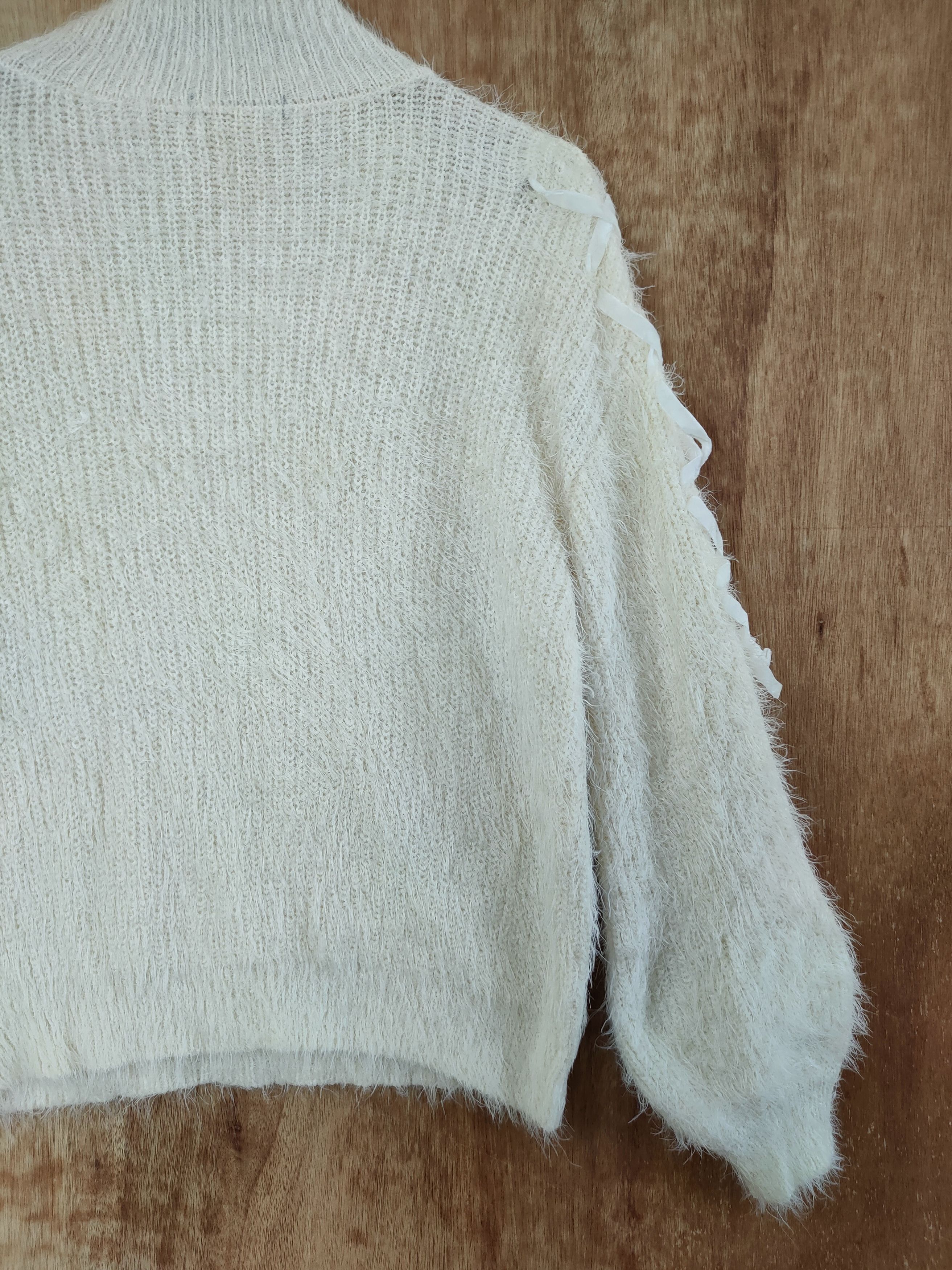 Homespun Knitwear DLL IGNI JAPAN BALLON MOHAIR FUR SHAGGY KNITWEAR #46-548 Size M / US 6-8 / IT 42-44 - 12 Thumbnail