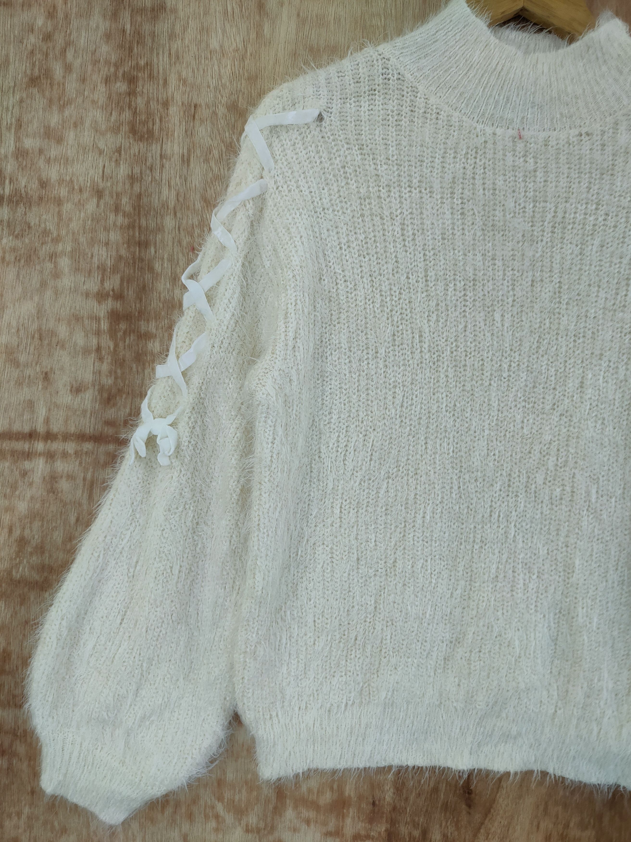 Homespun Knitwear DLL IGNI JAPAN BALLON MOHAIR FUR SHAGGY KNITWEAR #46-548 Size M / US 6-8 / IT 42-44 - 2 Thumbnail