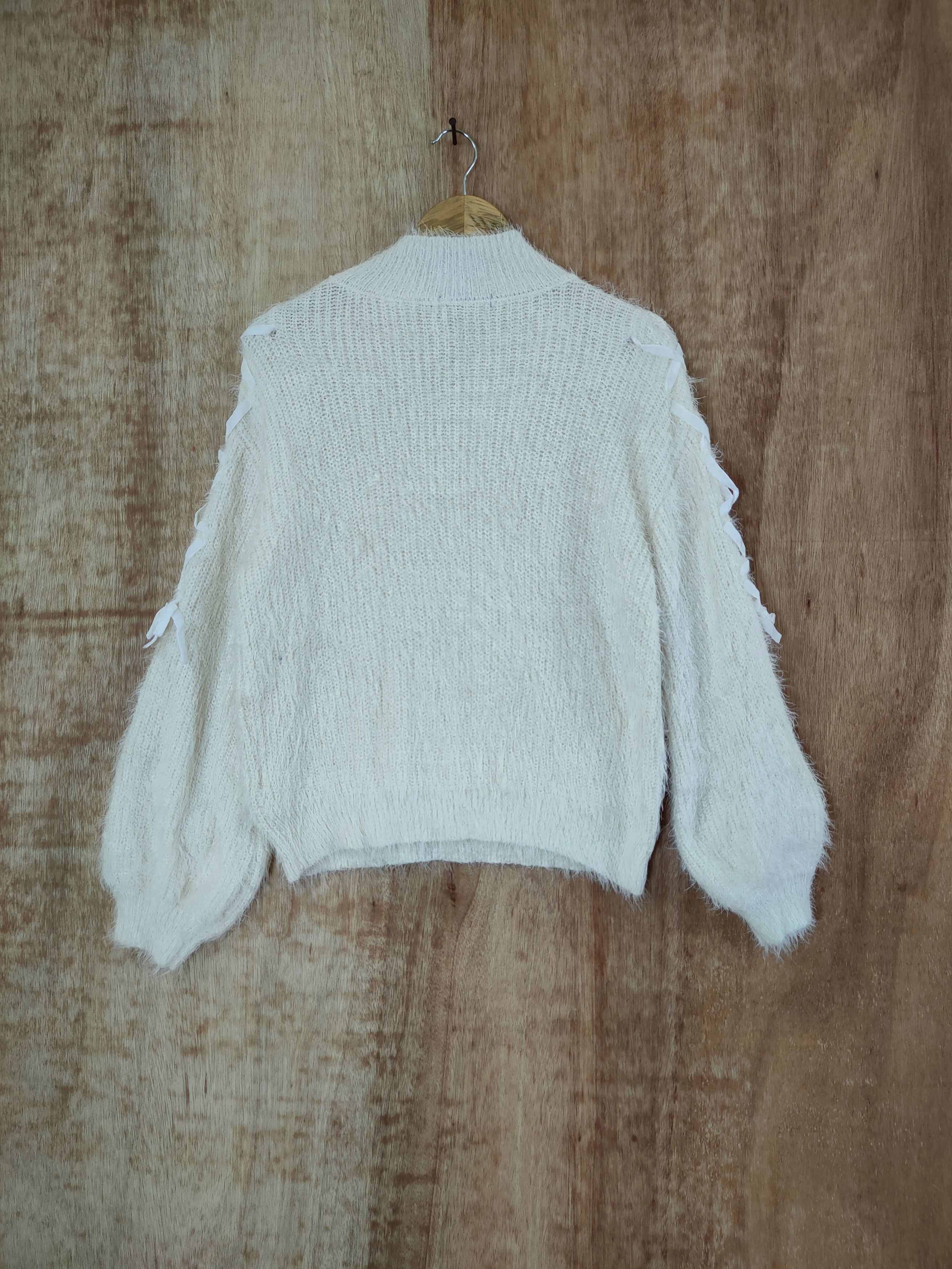 Homespun Knitwear DLL IGNI JAPAN BALLON MOHAIR FUR SHAGGY KNITWEAR #46-548 Size M / US 6-8 / IT 42-44 - 10 Thumbnail