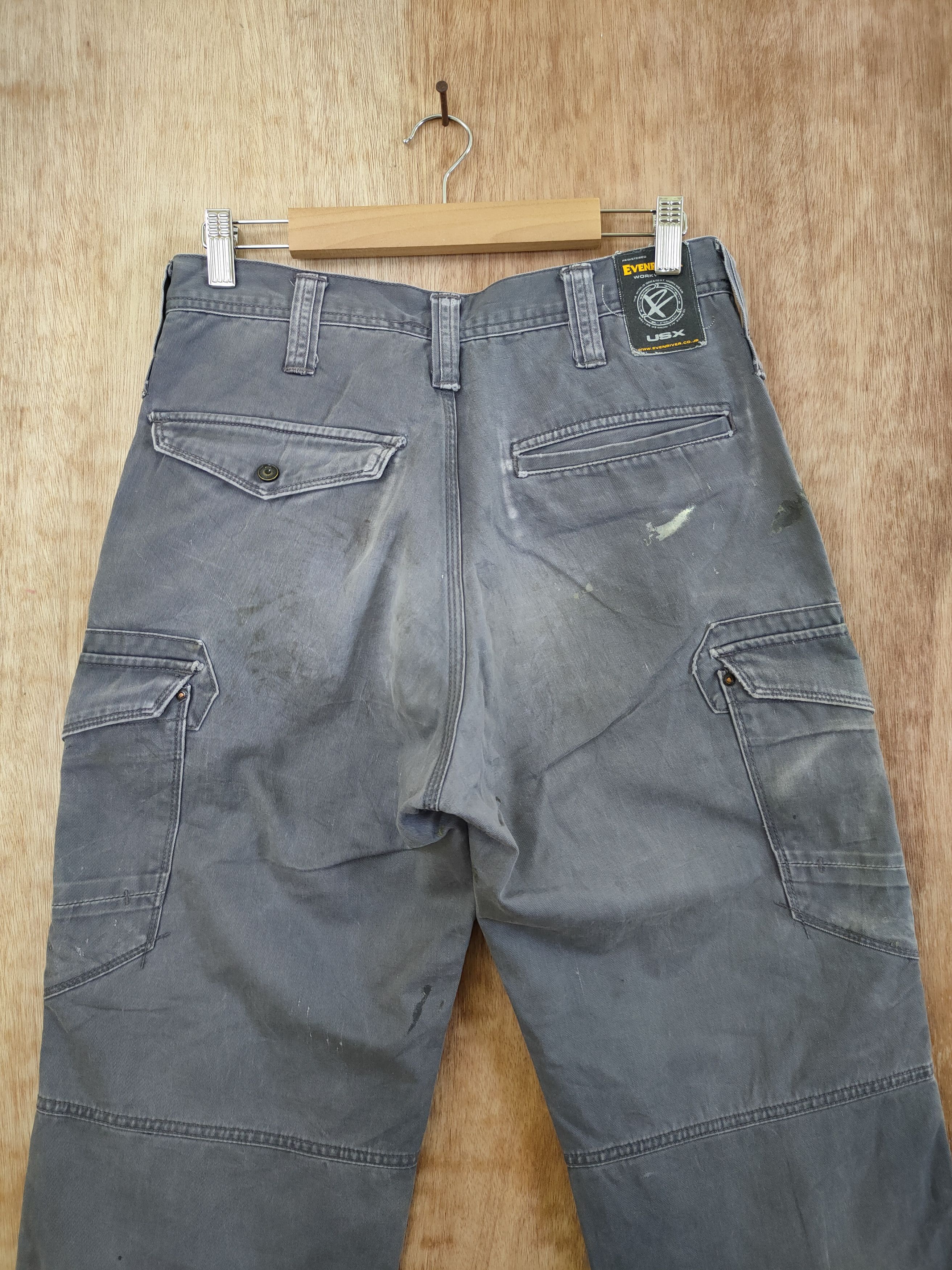 Japanese Brand DLL Evenriver thrashed faded distressed cargo pants #46-272T Size US 28 / EU 44 - 8 Thumbnail