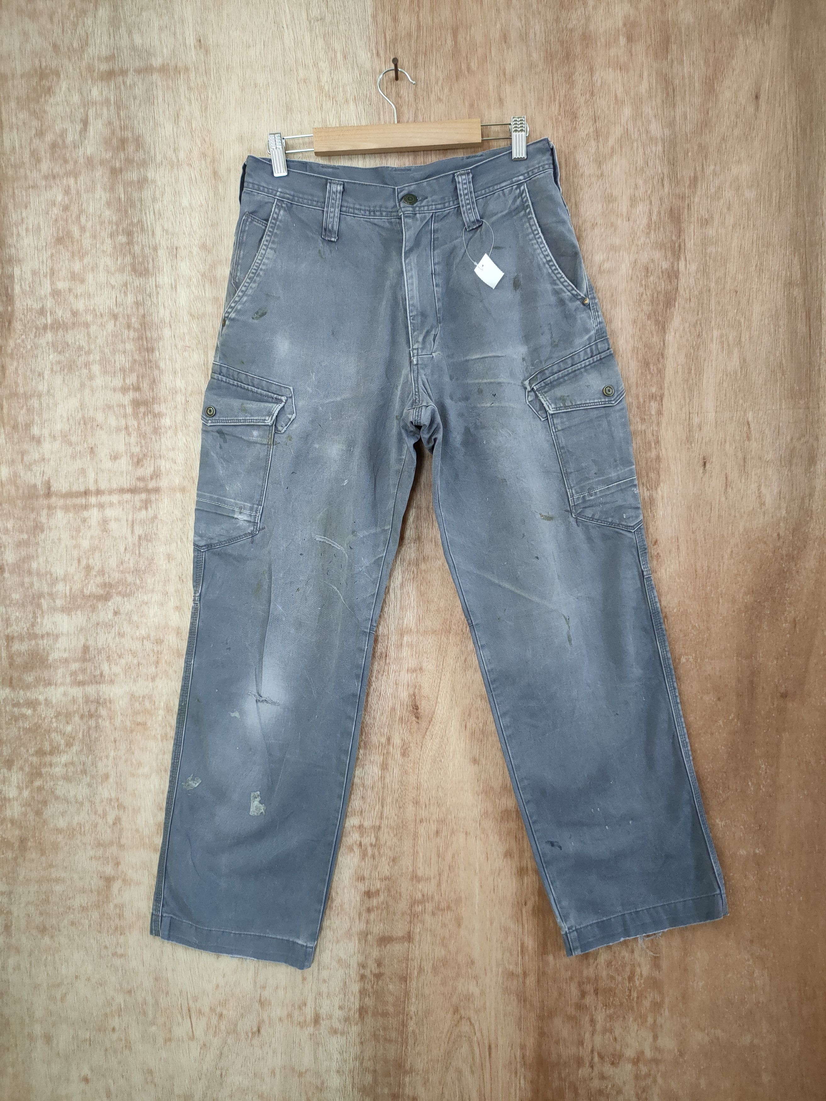 Japanese Brand DLL Evenriver thrashed faded distressed cargo pants #46-272T Size US 28 / EU 44 - 1 Thumbnail