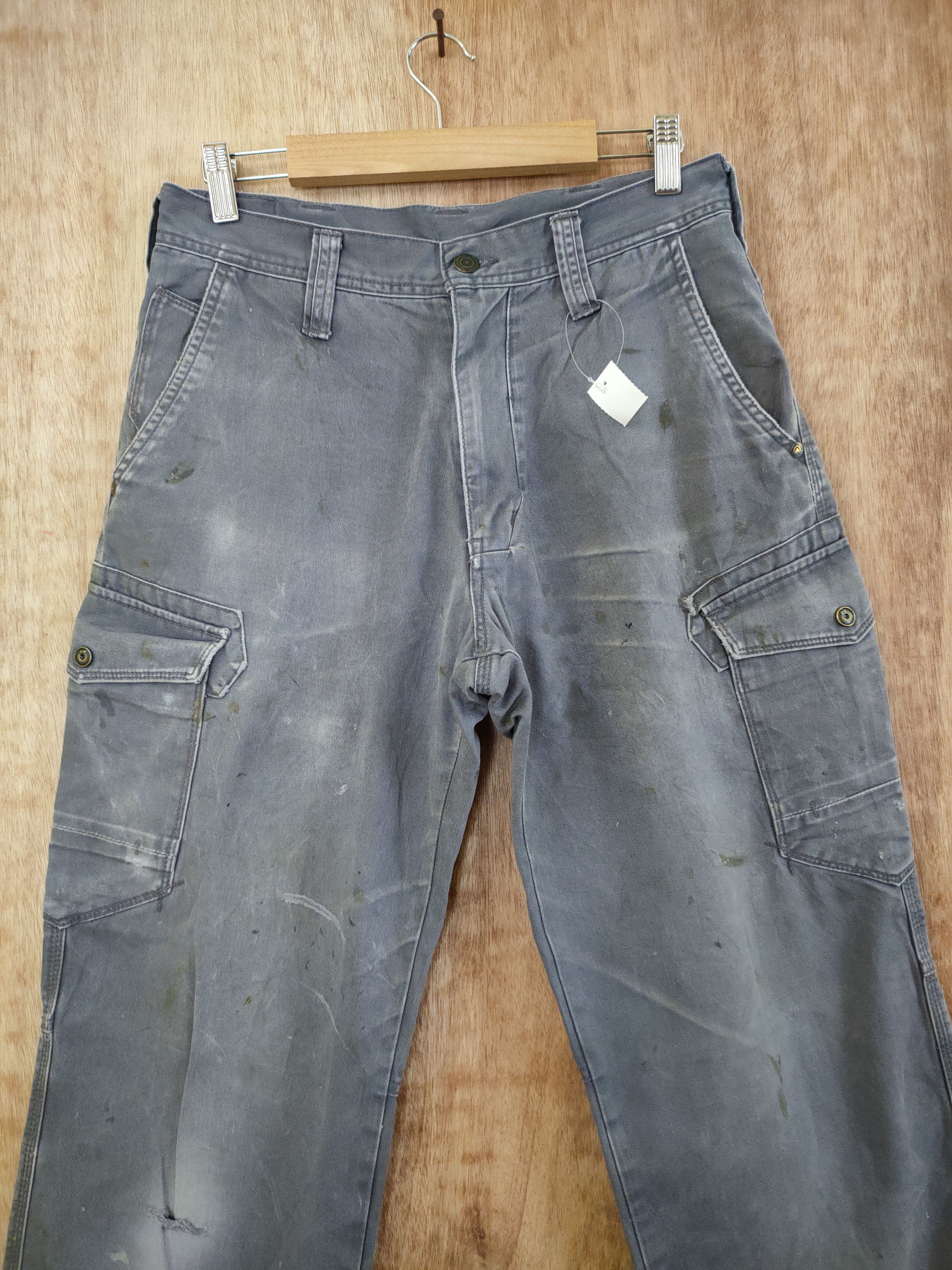 Japanese Brand DLL Evenriver thrashed faded distressed cargo pants #46-272T Size US 28 / EU 44 - 4 Thumbnail