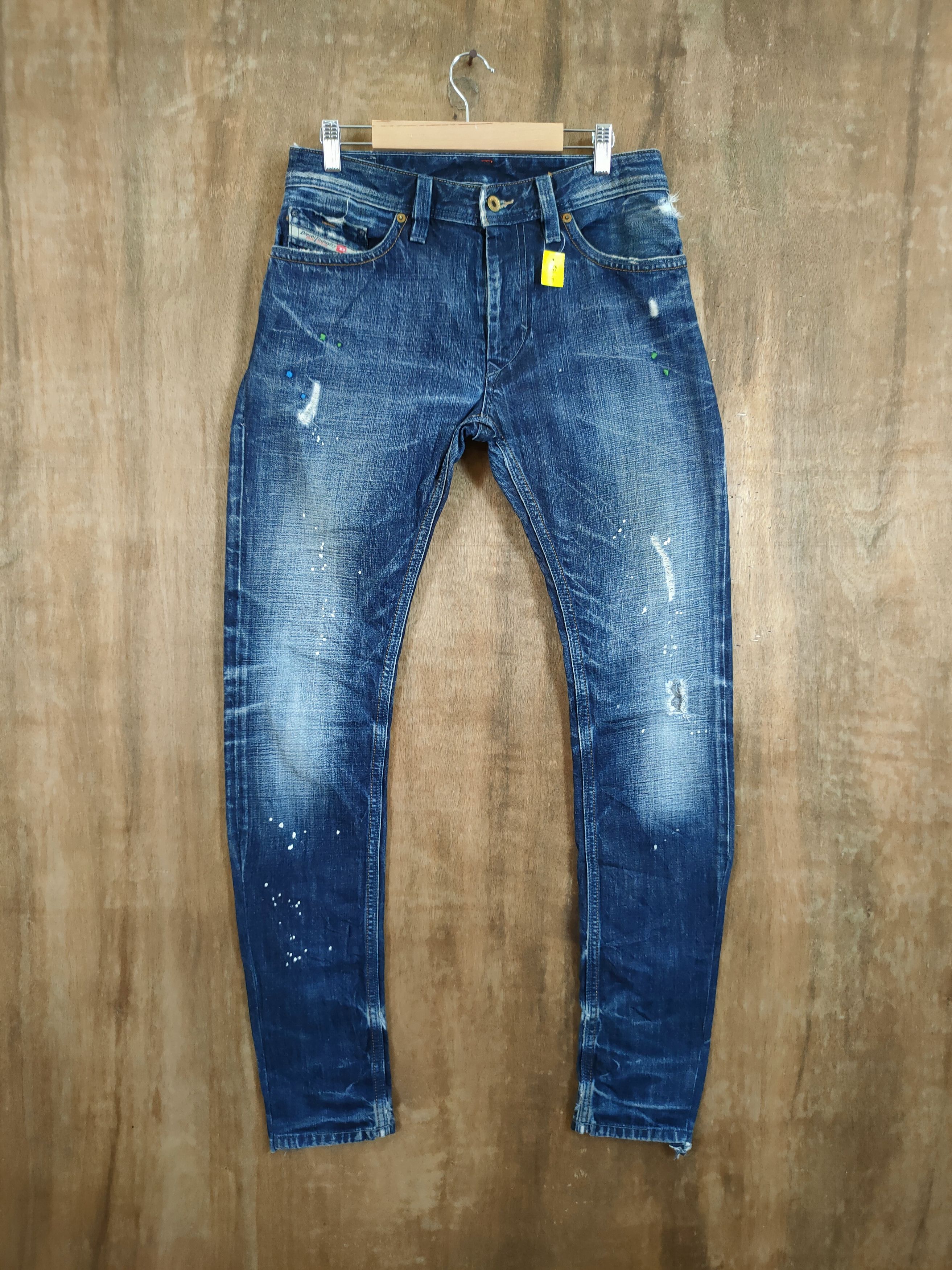 Diesel Diesel Thanaz altered splash paint distressed denim #46-903 Size US 31 - 1 Thumbnail