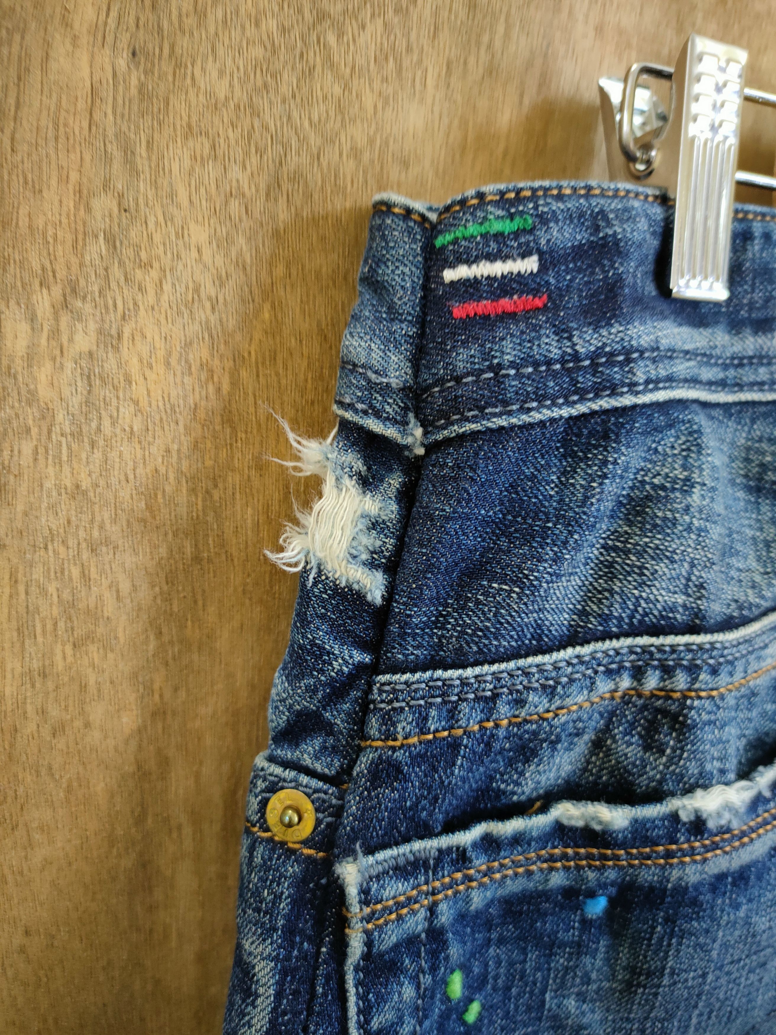 Diesel Diesel Thanaz altered splash paint distressed denim #46-903 Size US 31 - 12 Thumbnail
