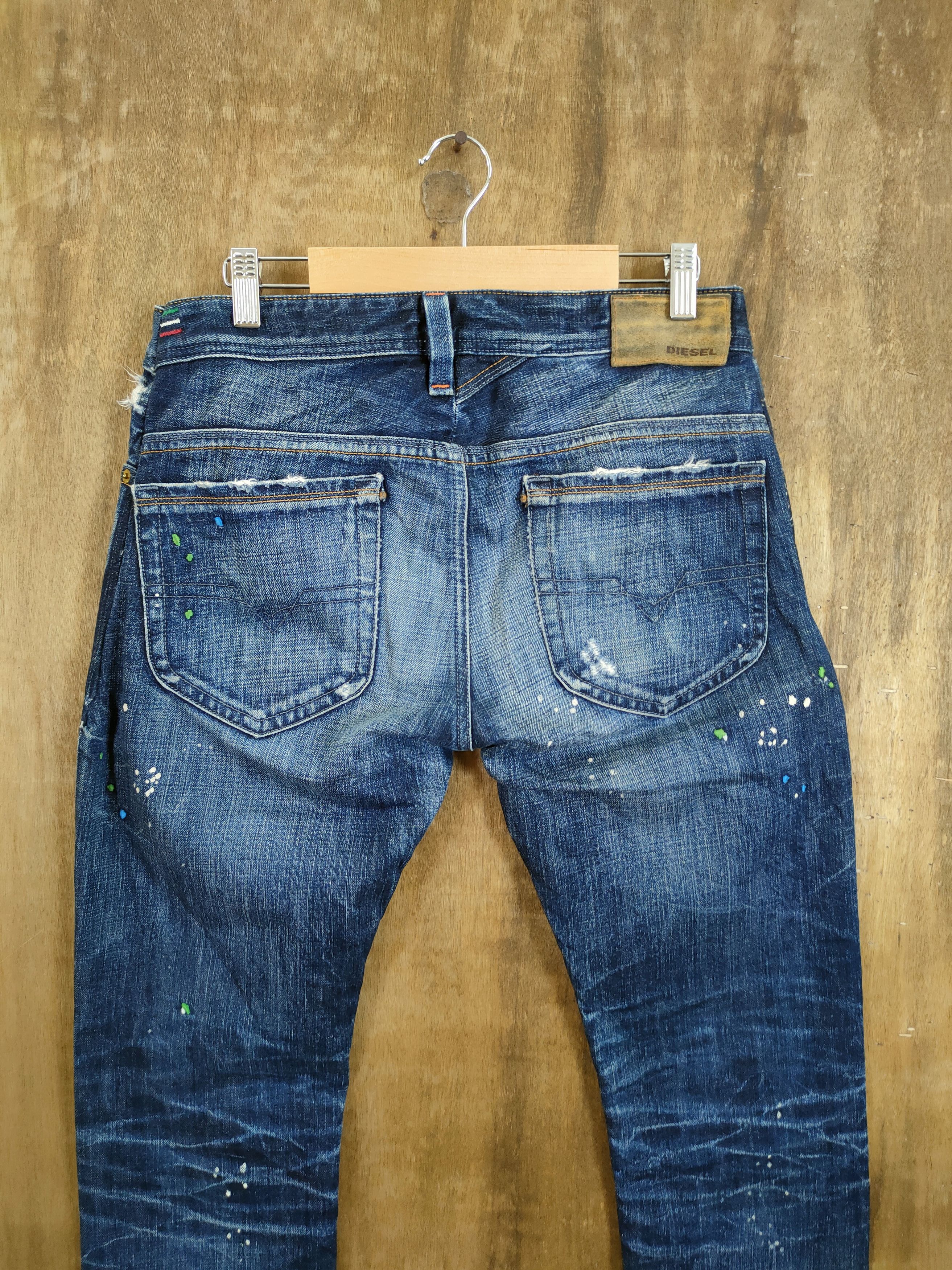 Diesel Diesel Thanaz altered splash paint distressed denim #46-903 Size US 31 - 10 Thumbnail