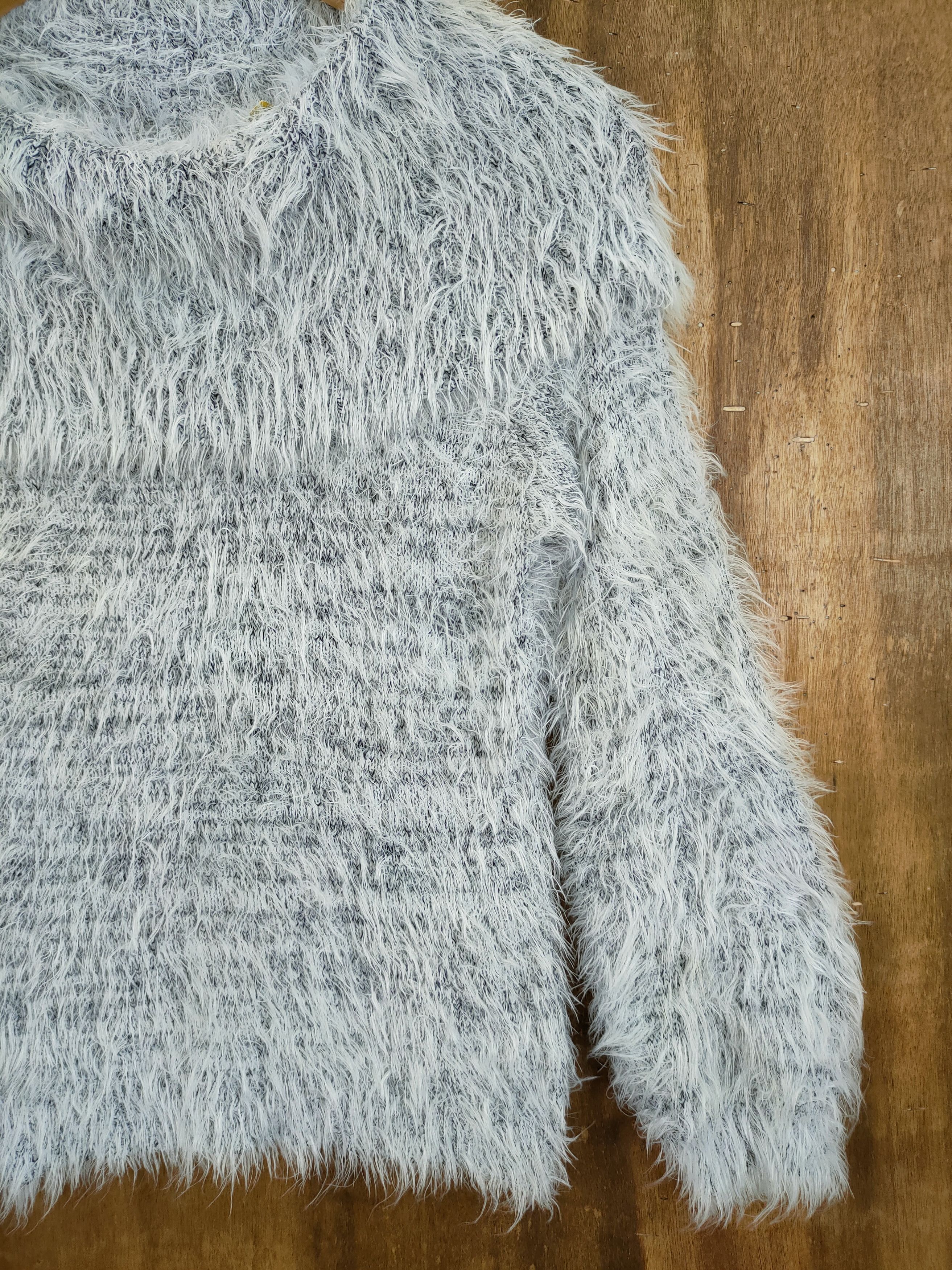 Japanese Brand D Raf Raf mohair shag shaggy soft fur knitwear #46-1009 Size S / US 4 / IT 40 - 3 Thumbnail