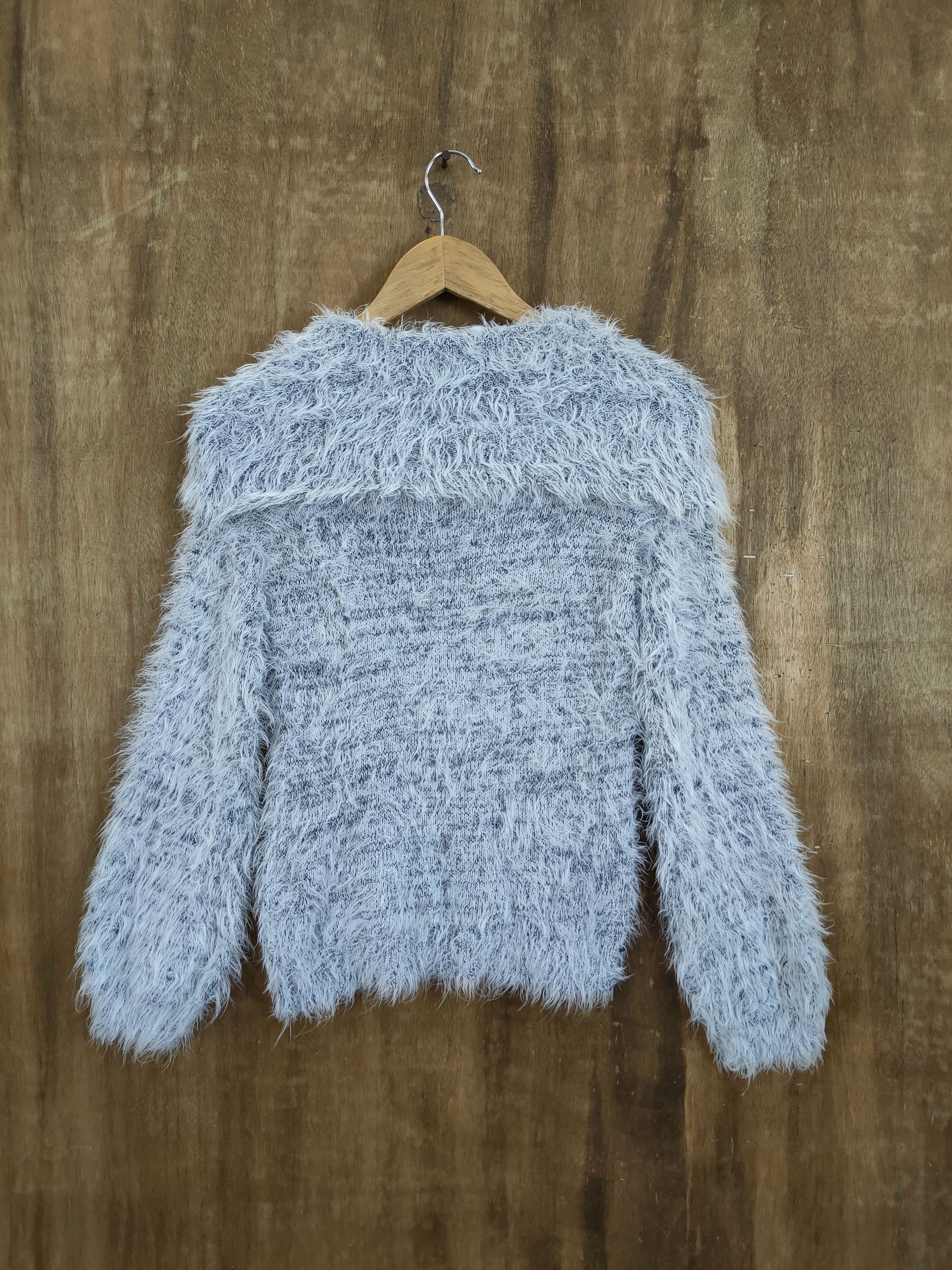 Japanese Brand D Raf Raf mohair shag shaggy soft fur knitwear #46-1009 Size S / US 4 / IT 40 - 9 Thumbnail
