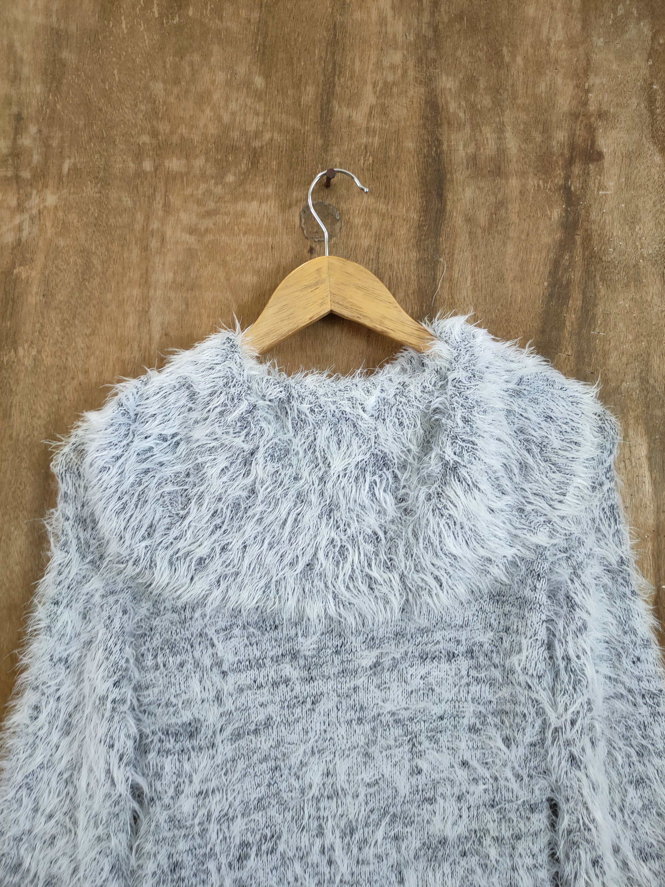 Japanese Brand D Raf Raf mohair shag shaggy soft fur knitwear #46-1009 Size S / US 4 / IT 40 - 12 Thumbnail