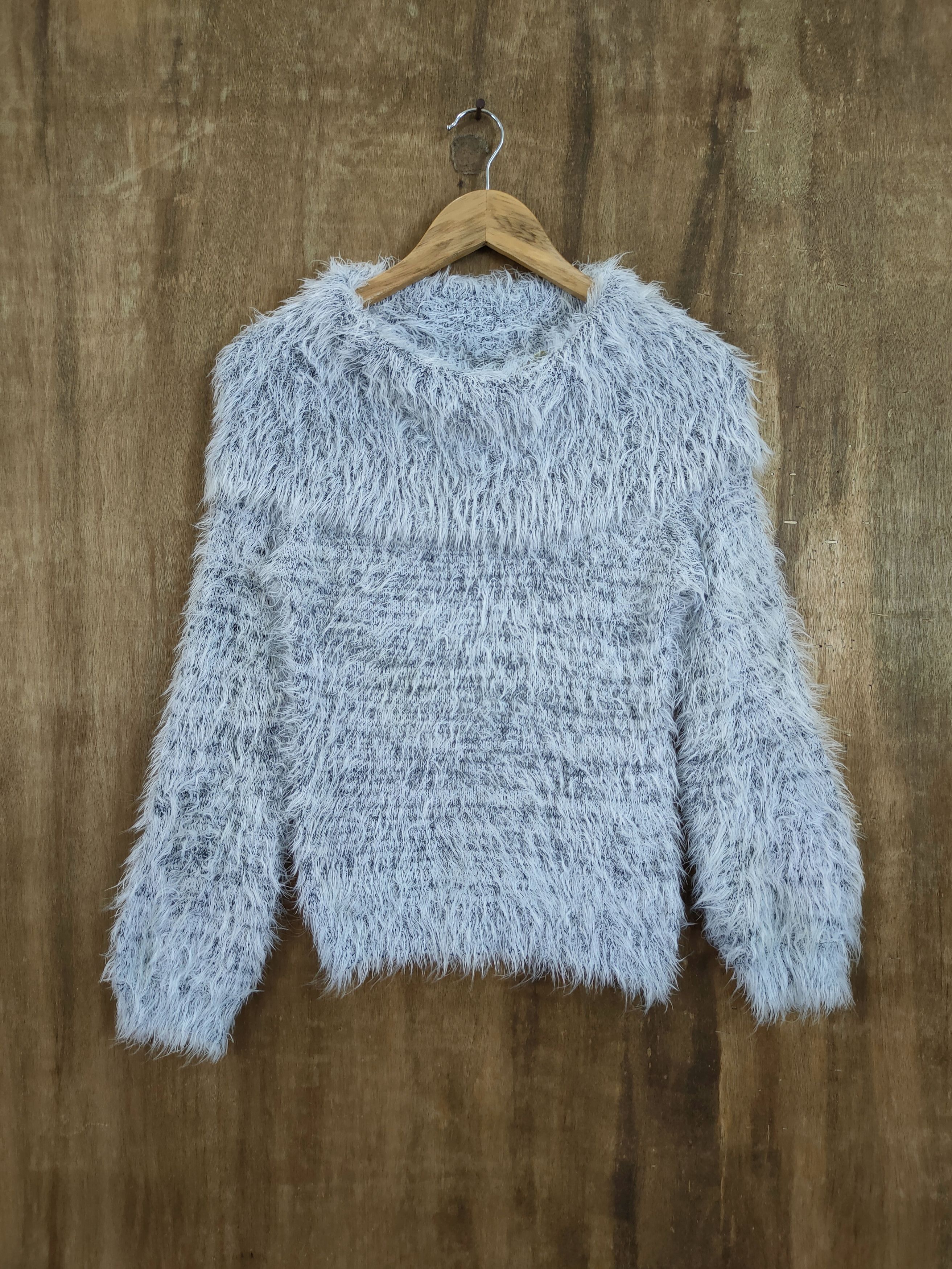 Japanese Brand D Raf Raf mohair shag shaggy soft fur knitwear #46-1009 Size S / US 4 / IT 40 - 1 Thumbnail