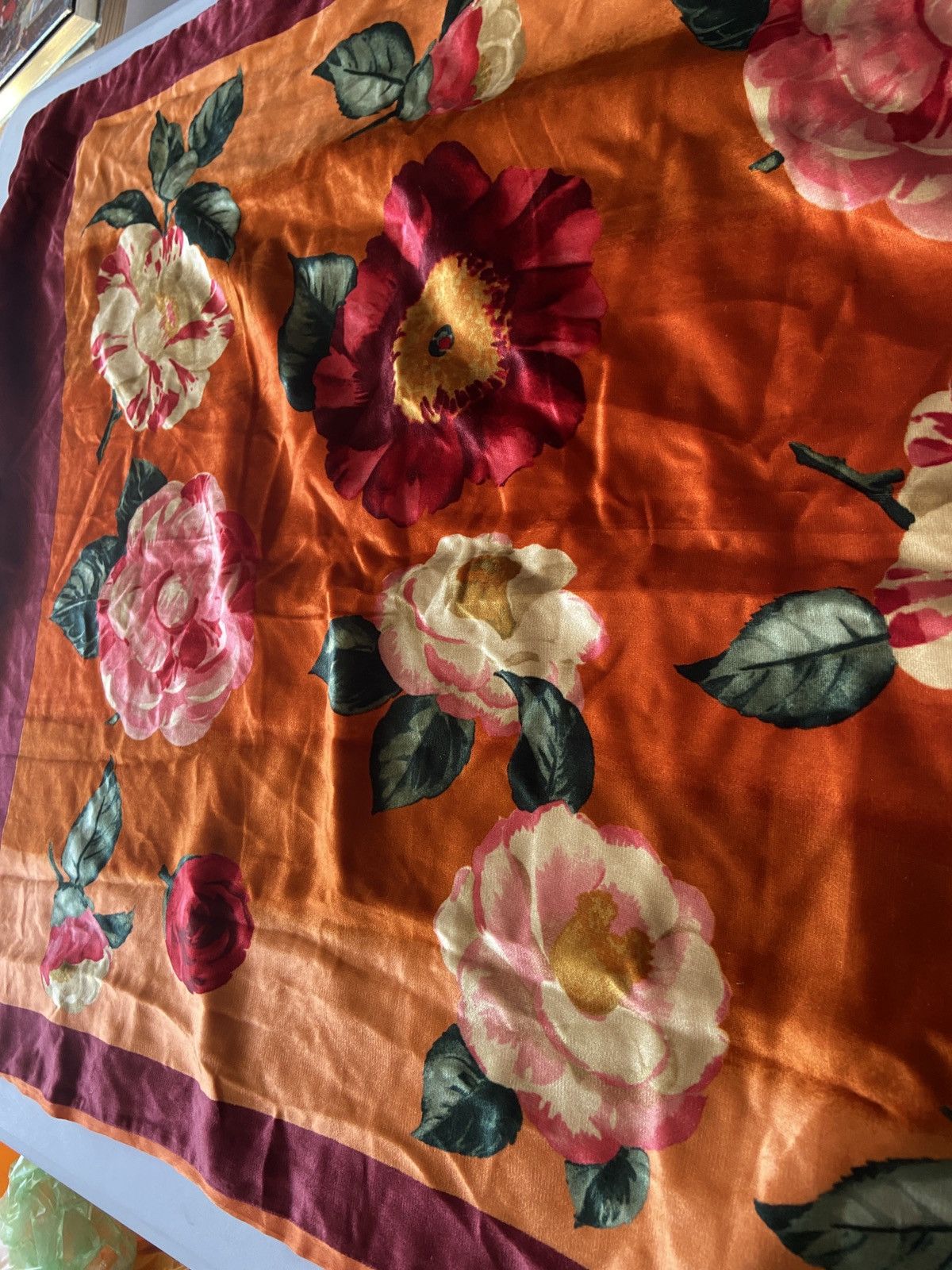 Christian Dior Monsieur × Vintage Christian Dior scarf floral silk Size ONE SIZE - 3 Thumbnail