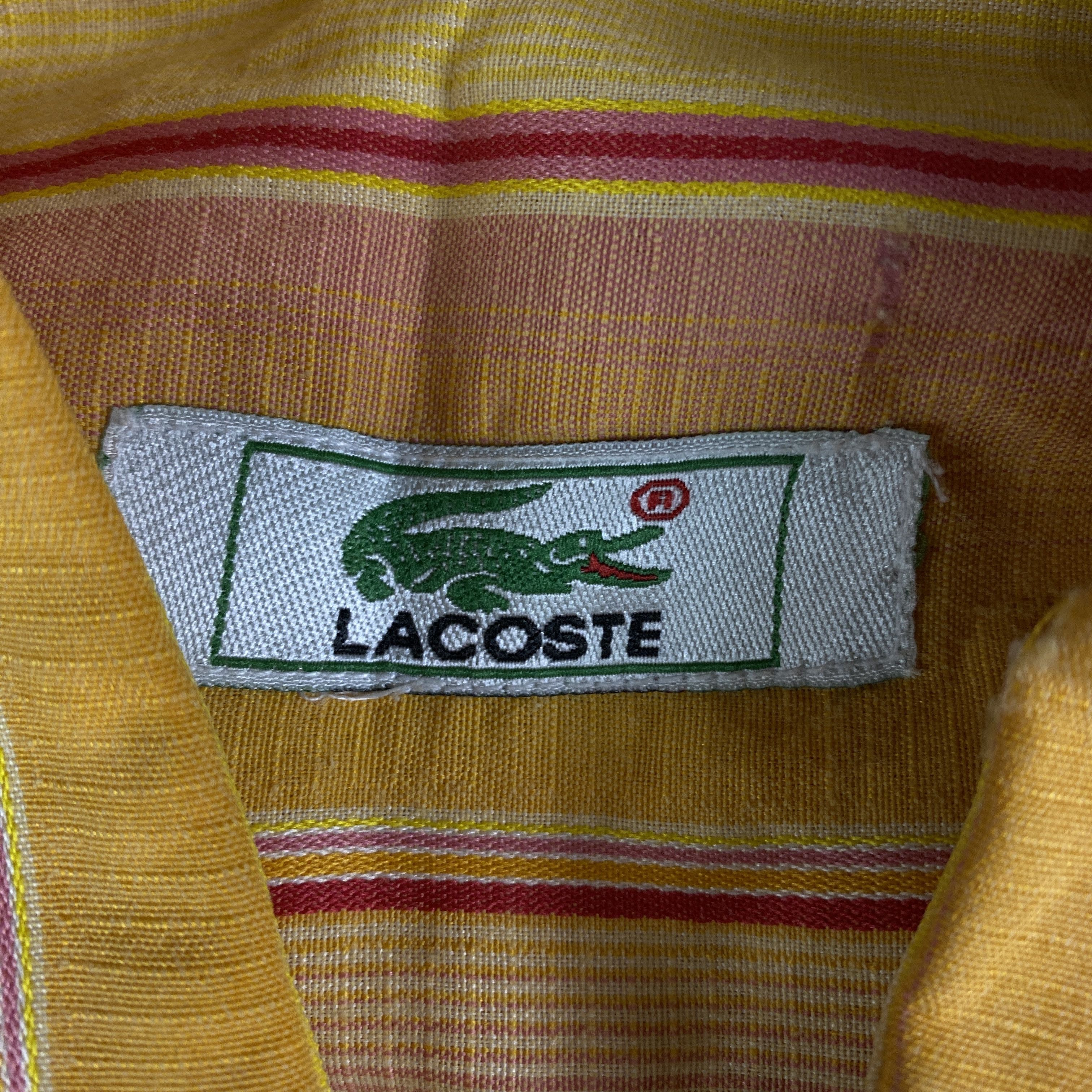Lacoste × Vintage Mens Shirt Short Sleeve Lacoste Vintage Size XL Size US XL / EU 56 / 4 - 4 Thumbnail