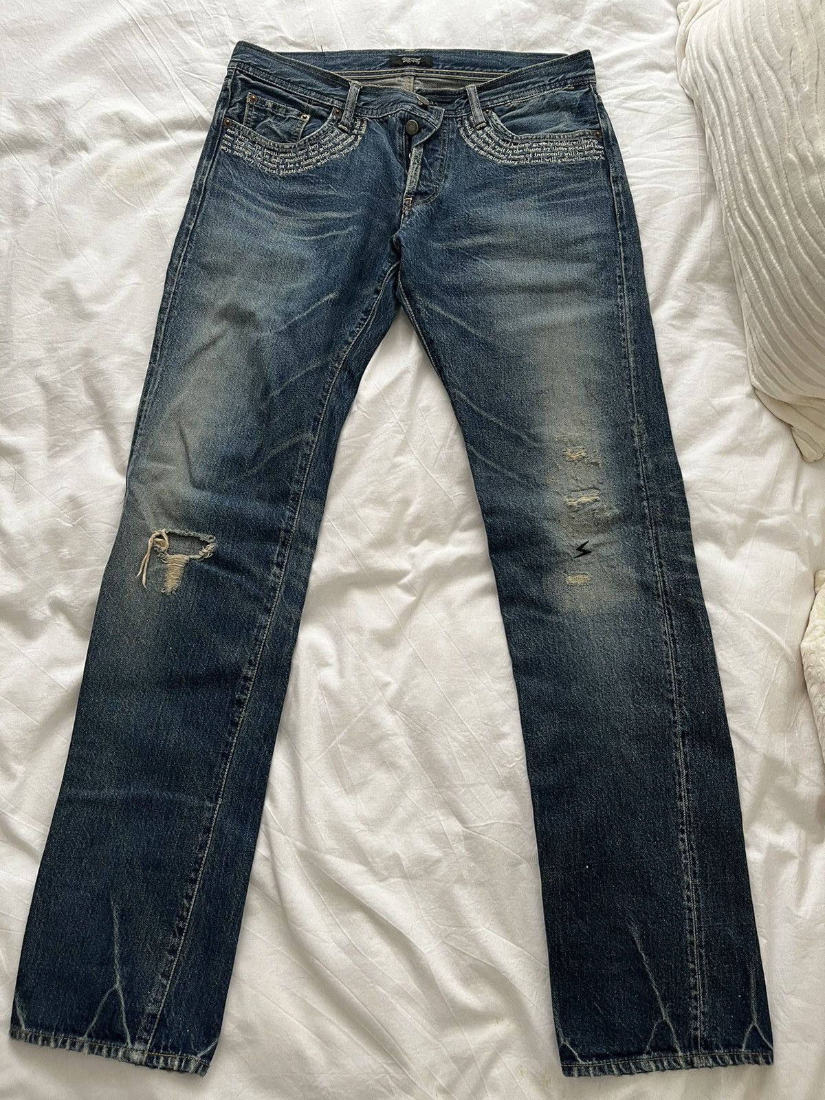 Undercover Ss09 undercover neoboy poem denim | Grailed