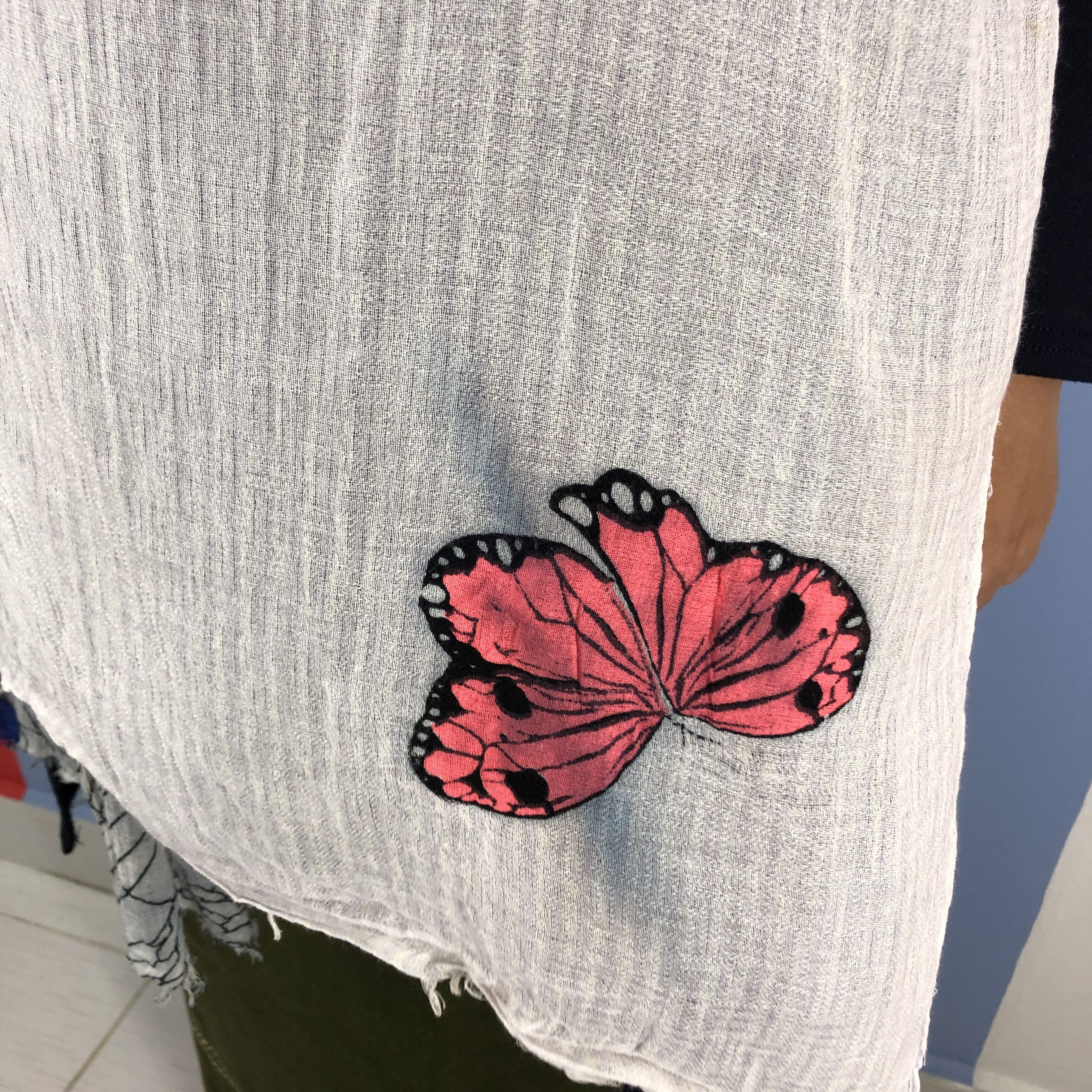 Gap GAP Butterfly Design Summer Scarf Muffler #0934/AG Size ONE SIZE - 7 Thumbnail