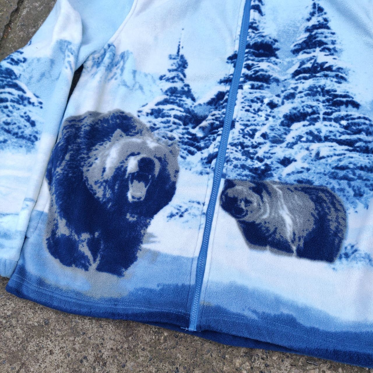 Vintage Vintage Polar Bear Fleece Jacket Winter Forest Nature XL Size US XL / EU 56 / 4 - 3 Thumbnail