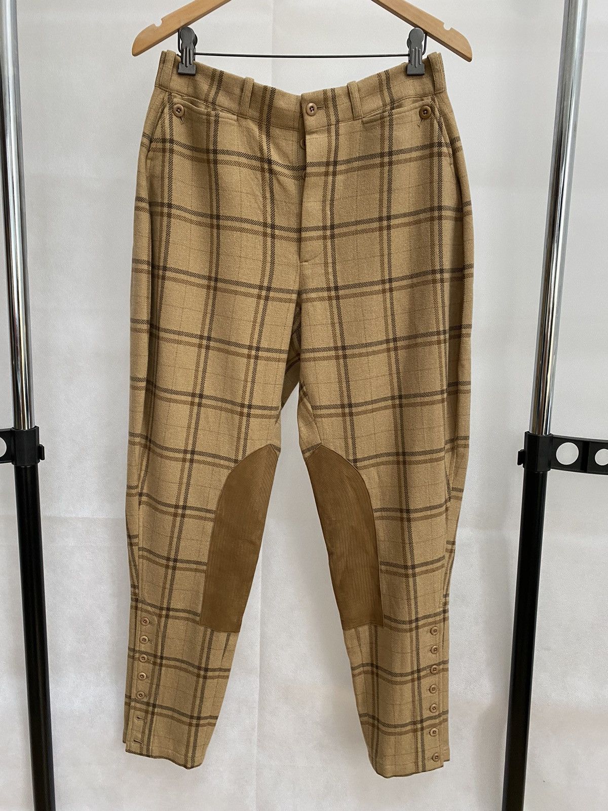 image of Polo Ralph Lauren x Ralph Lauren Purple Label Ralph Laurent Wool Pants in Brown, Women's (Size 26)