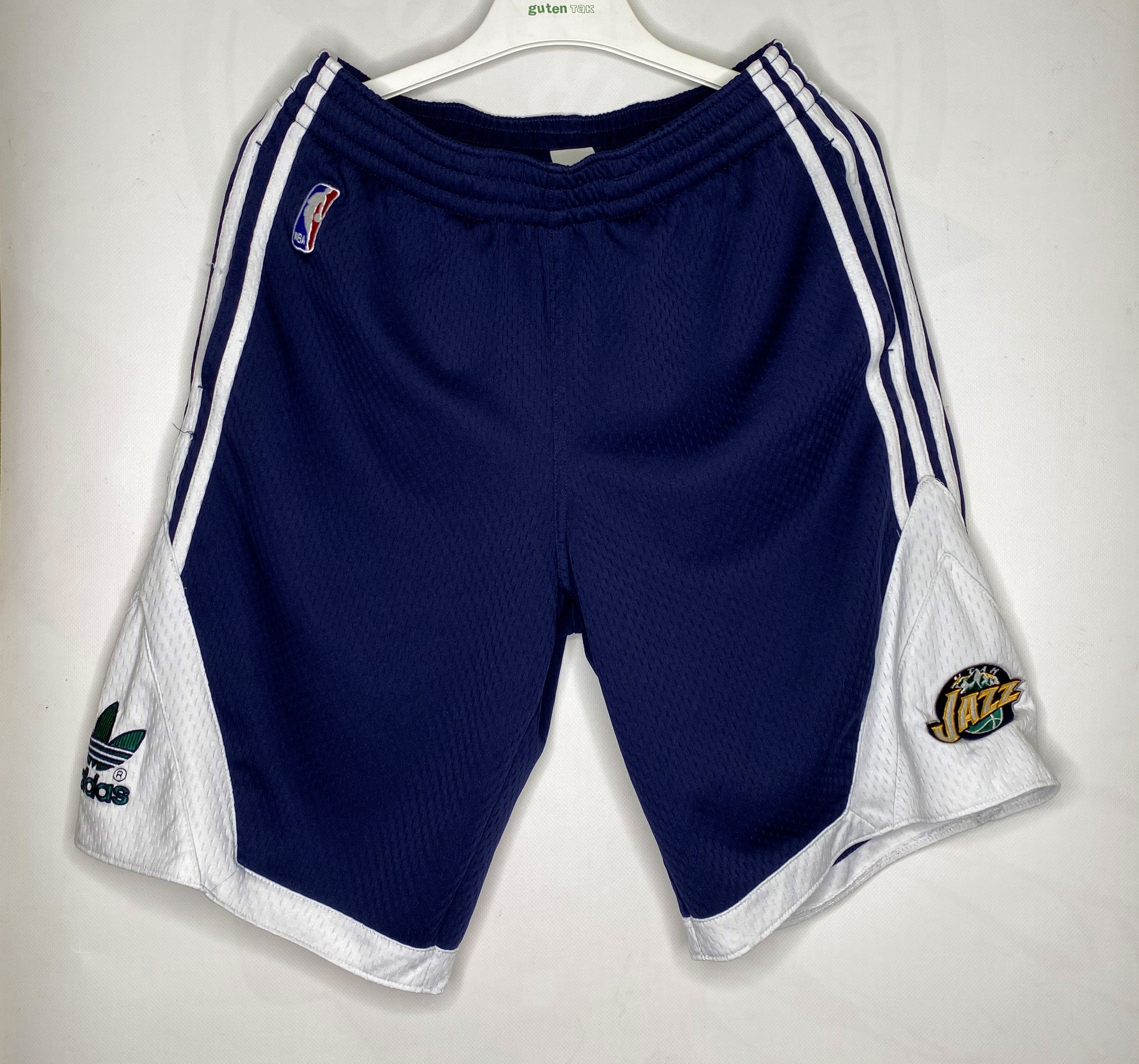 Adidas × NBA × Vintage NBA UTAH JAZZ SWINGMAN ADIDAS BASKETBALL SHORTS Size US 32 / EU 48 - 1 Thumbnail