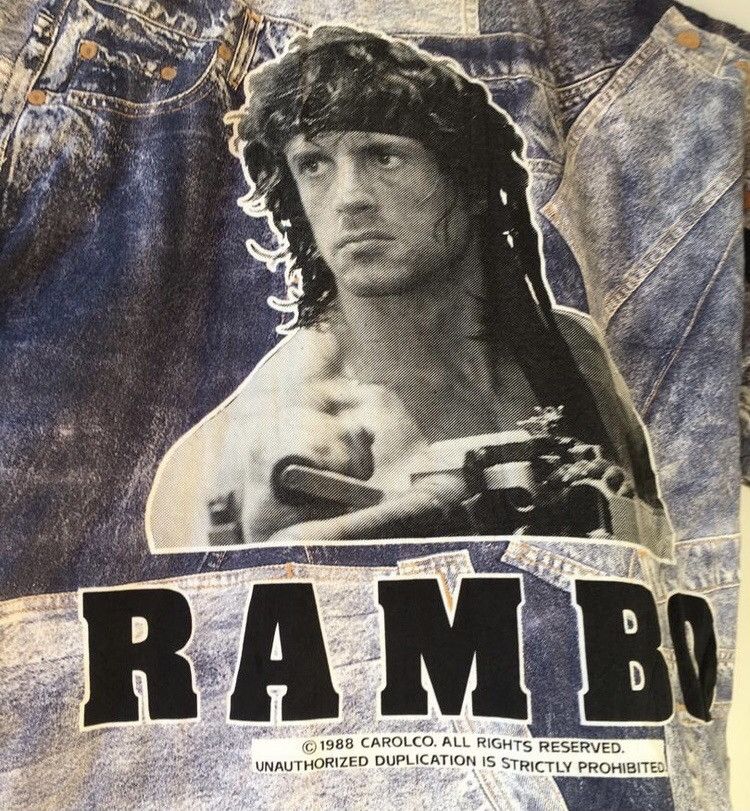 Japanese Brand KIMONO PATCHWORK RAMBO DESIGN DENIM BLUE JACKETS Size US XL / EU 56 / 4 - 3 Thumbnail