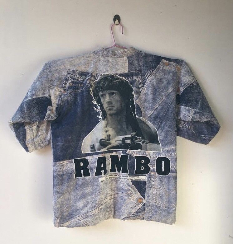 Japanese Brand KIMONO PATCHWORK RAMBO DESIGN DENIM BLUE JACKETS Size US XL / EU 56 / 4 - 1 Thumbnail