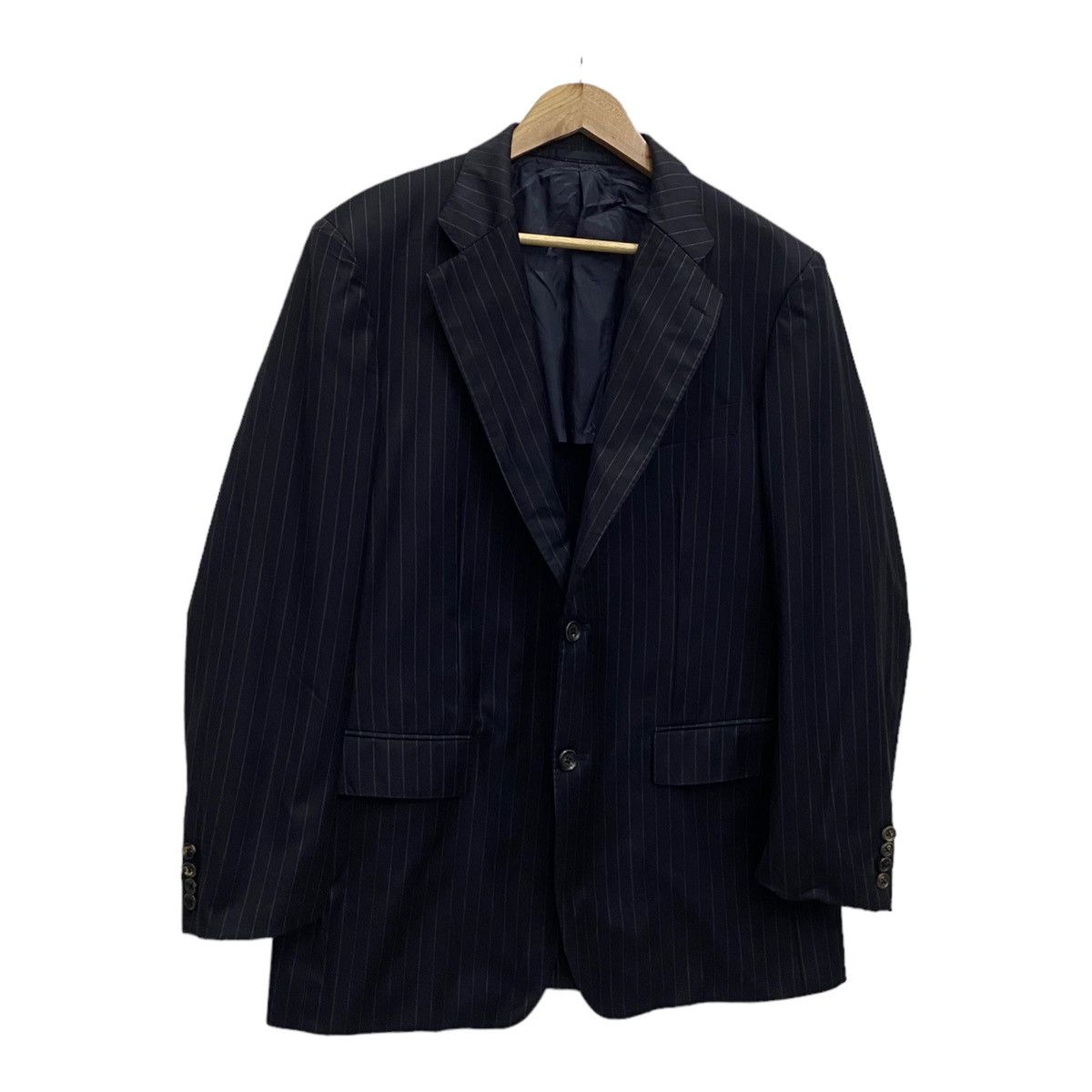 Ermenegildo Zegna 🔥ERMENEGILDO ZEGNA STRIPES BLACK BLAZER COAT Size US M / EU 48-50 / 2 - 5 Thumbnail