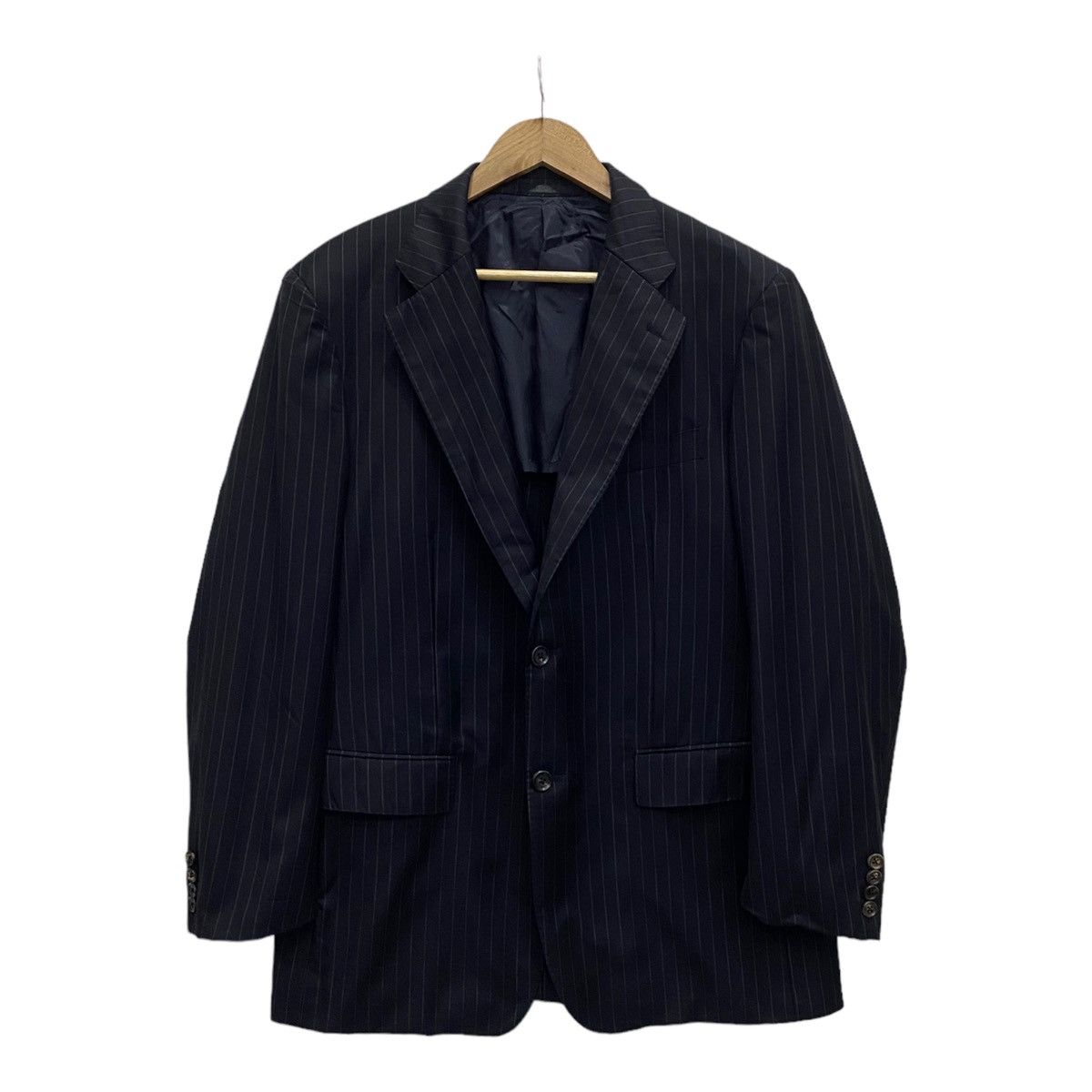 Ermenegildo Zegna 🔥ERMENEGILDO ZEGNA STRIPES BLACK BLAZER COAT Size US M / EU 48-50 / 2 - 1 Thumbnail