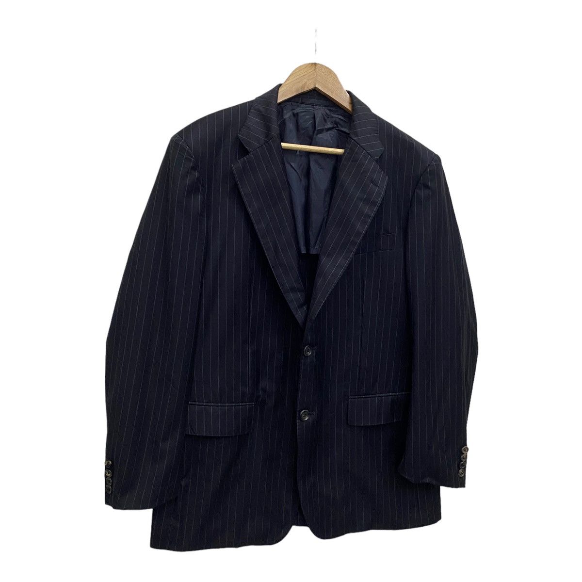 Ermenegildo Zegna 🔥ERMENEGILDO ZEGNA STRIPES BLACK BLAZER COAT Size US M / EU 48-50 / 2 - 6 Thumbnail