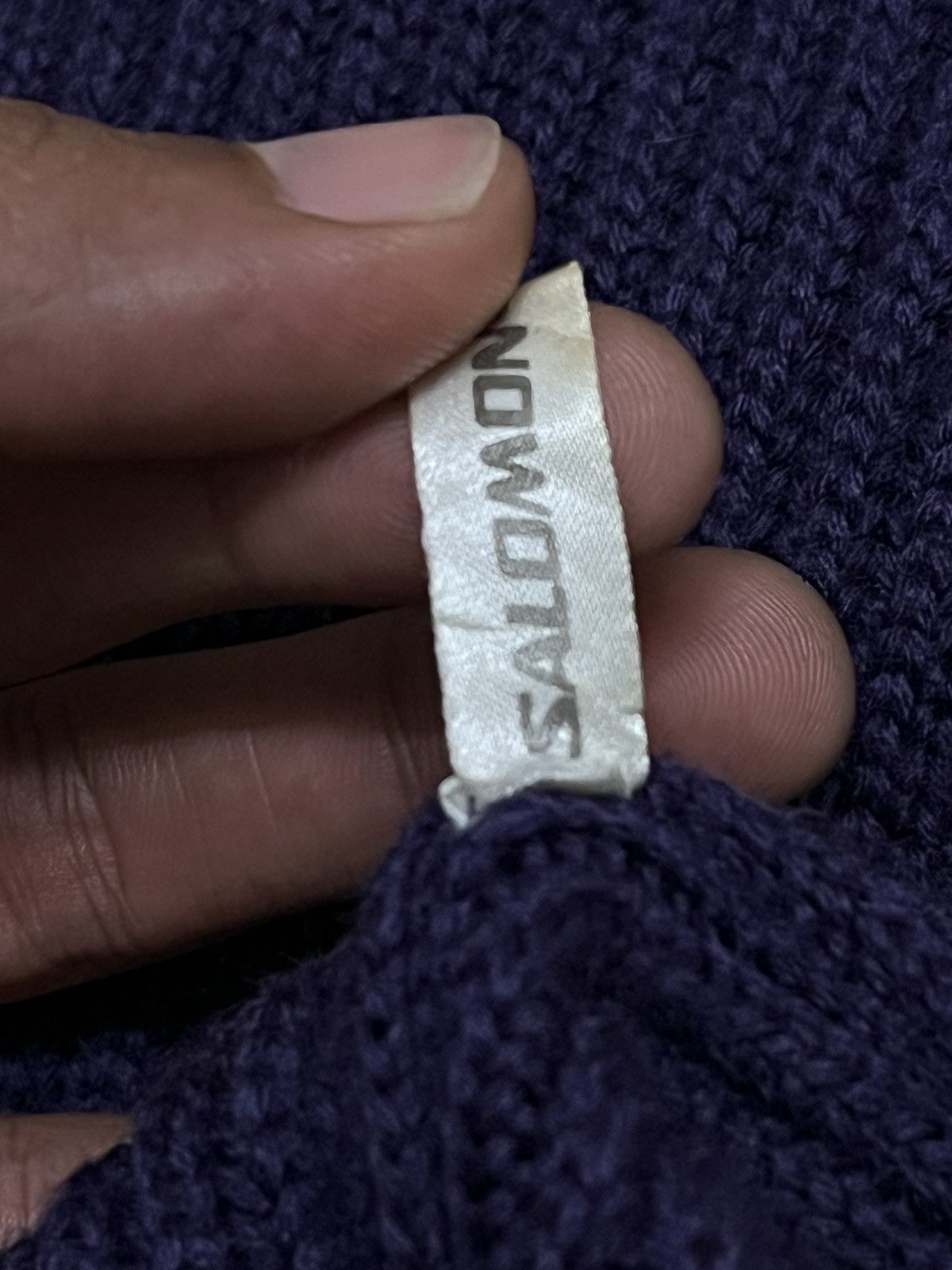 Salomon Vintage Japanese Brand Solomon Purple Beanie Size ONE SIZE - 6 Thumbnail