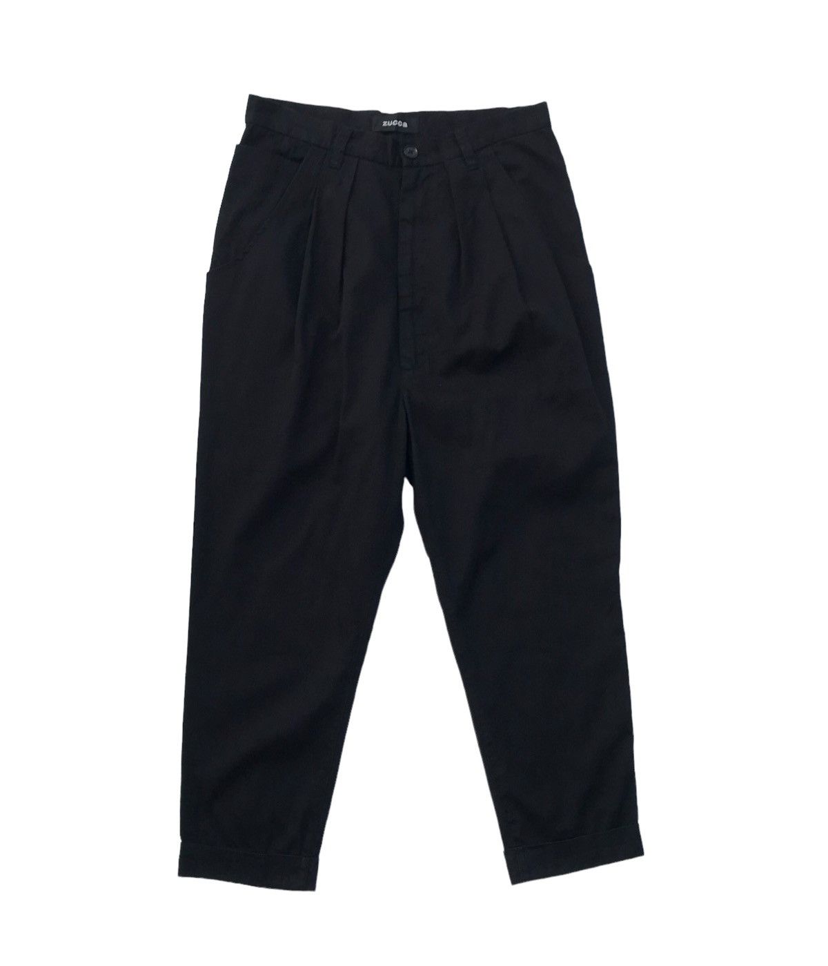 image of Japan Streetwear Zucca Black Gabardine Pants, Men's (Size 28)