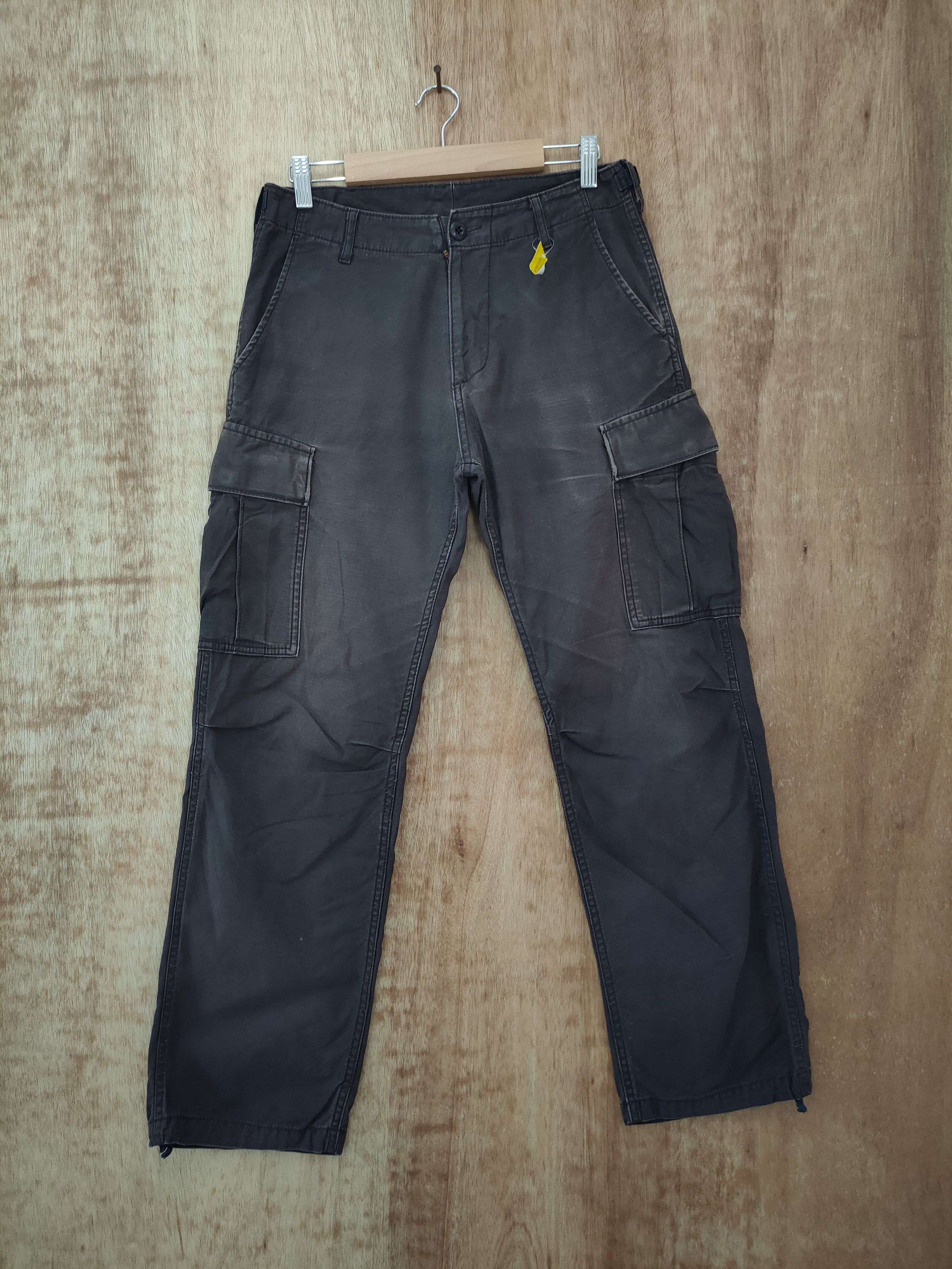 Japanese Brand DL Green label relaxing faded purple cargo pants #sp46-252T Size US 28 / EU 44 - 1 Thumbnail